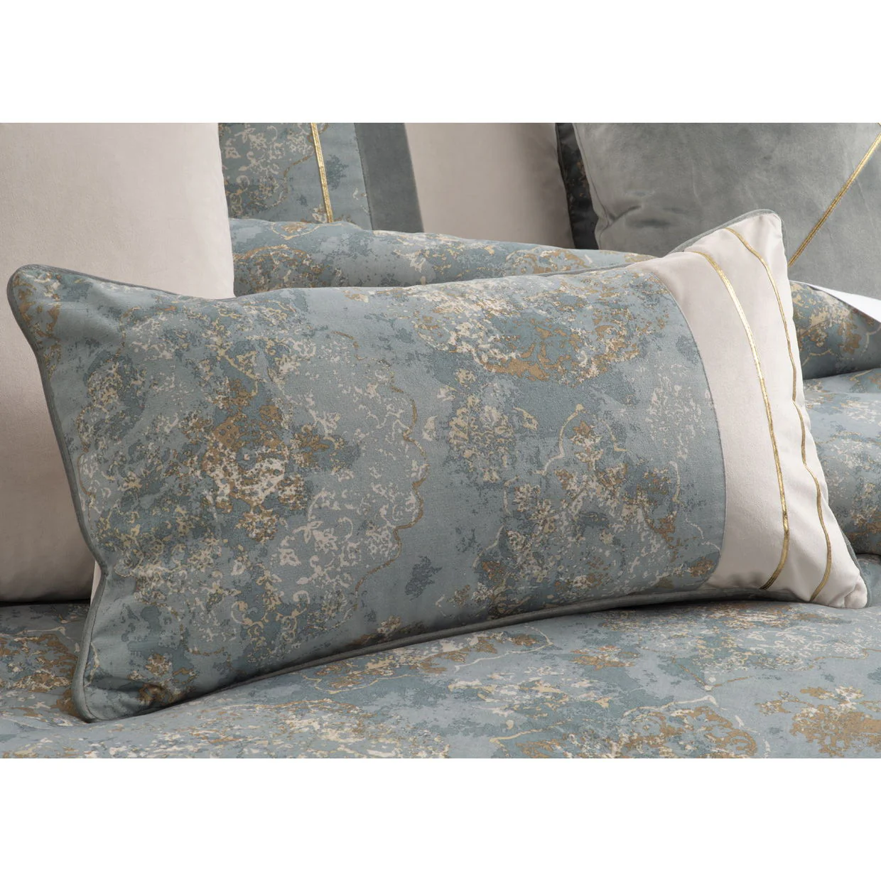 Debonair - 9-Piece Queen Comforter Set - Mist - Image 3