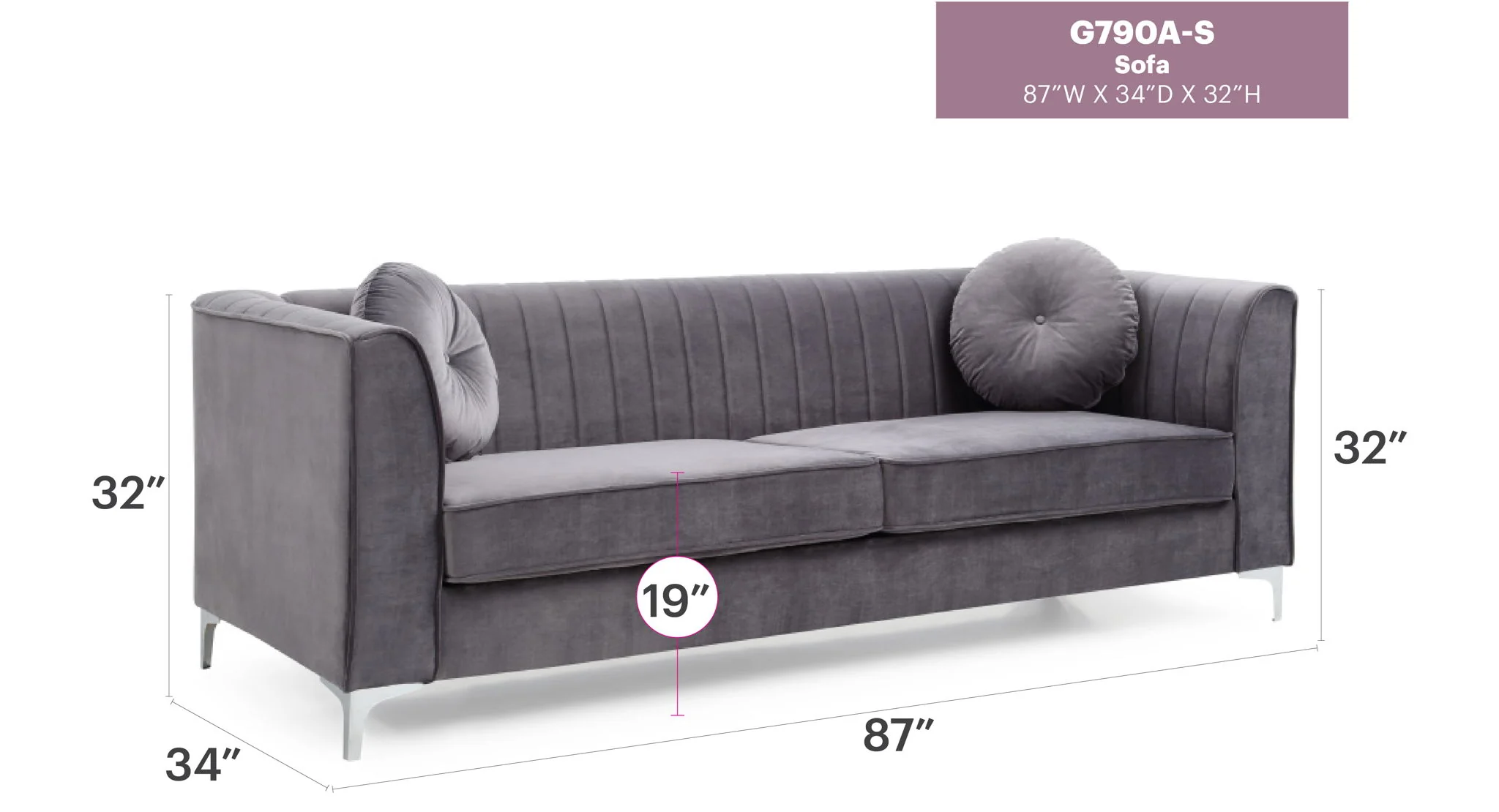 Delray - Micro Suede Sofa - Image 12