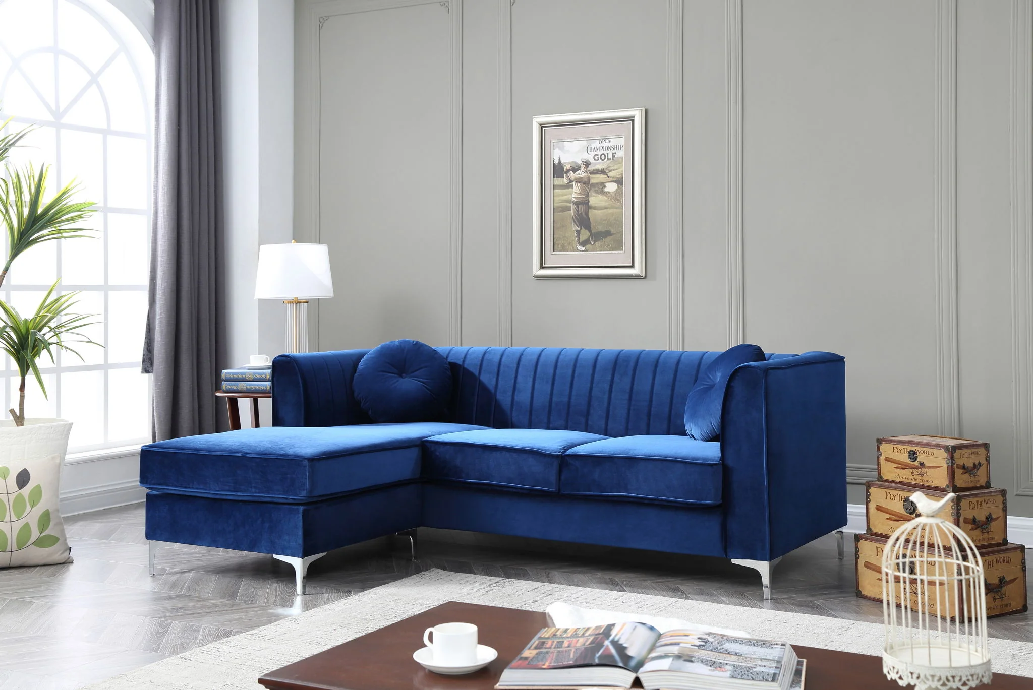 Delray - Micro Suede Sofa Chaise - Image 3