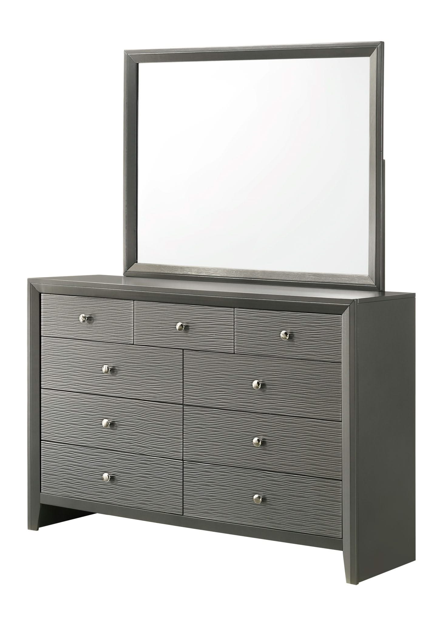 Denker - Full 4 Piece Bedroom Set - Gun Metal - Image 2