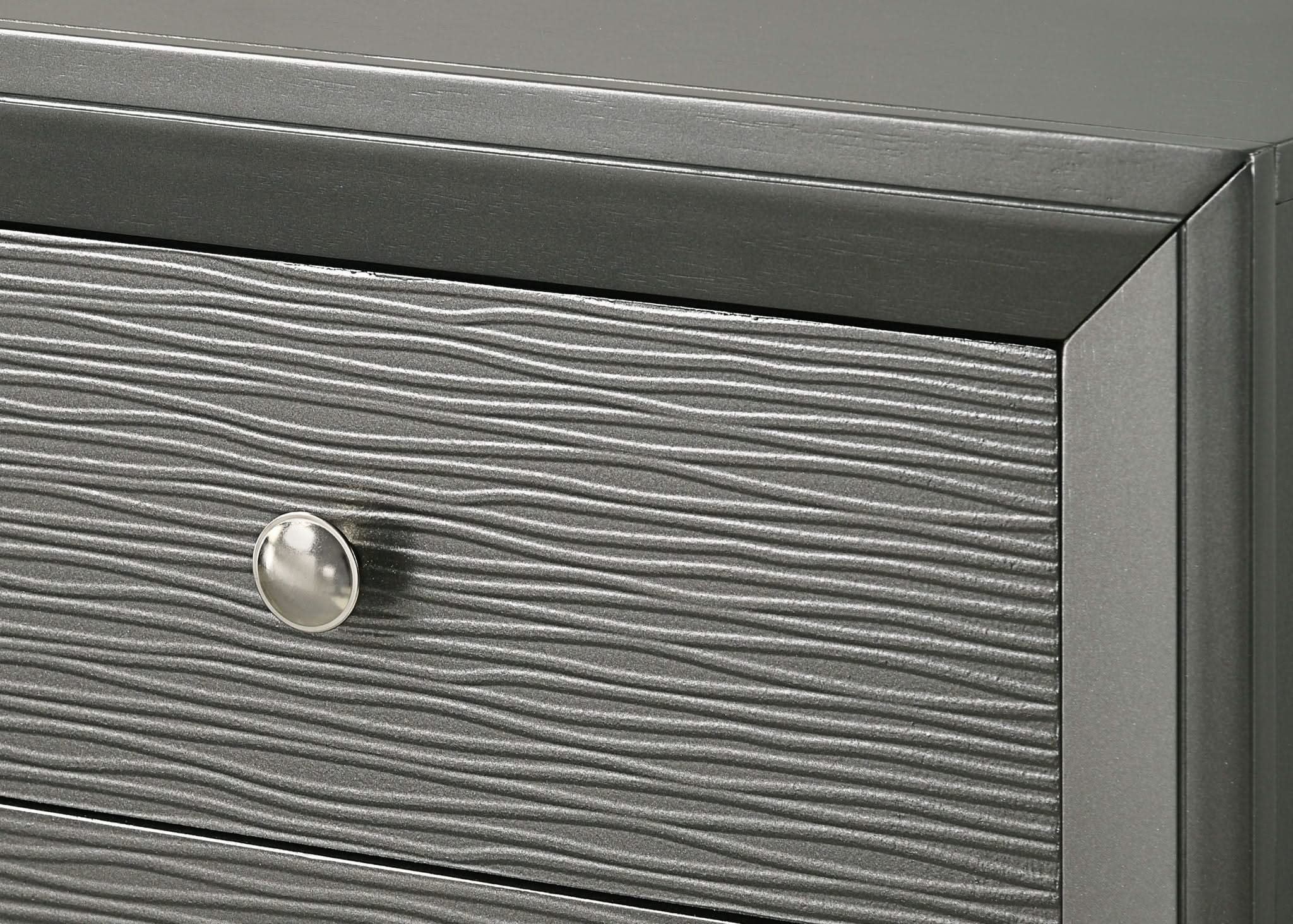 Denker - Full 4 Piece Bedroom Set - Gun Metal - Image 4