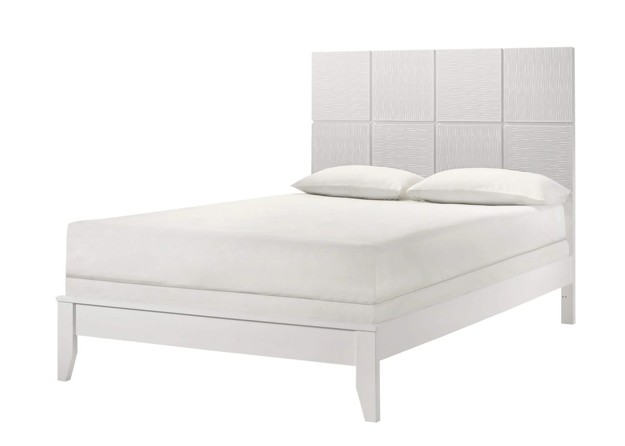 Denker - King Bed - White