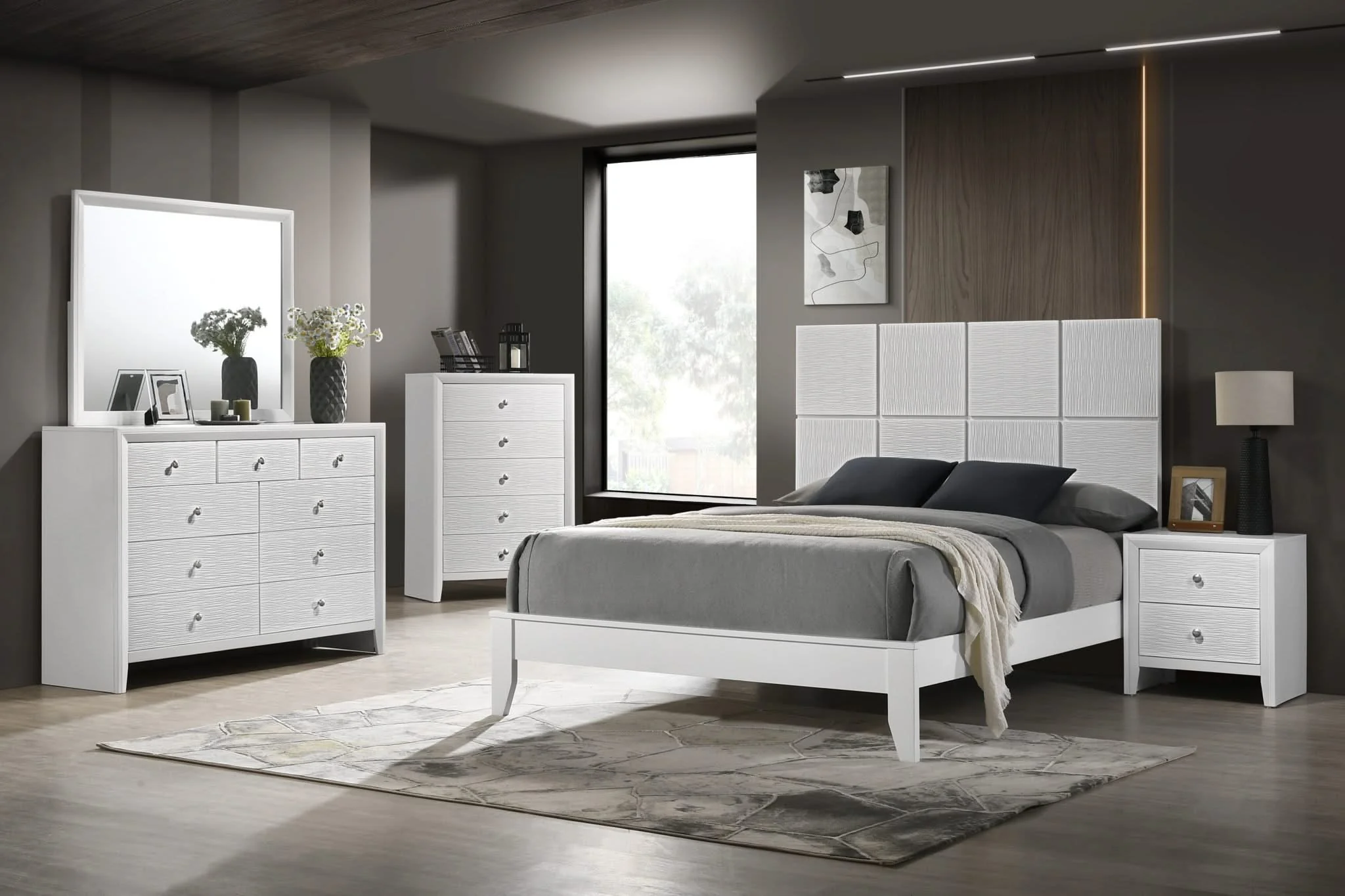 Denker - Twin Bed - White - Image 3