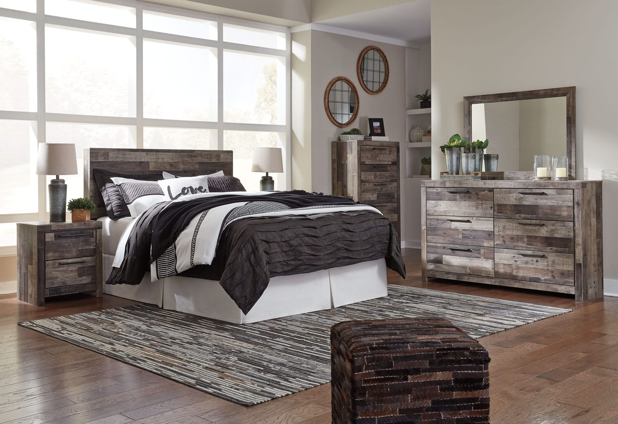 Derekson - Two Drawer Night Stand - Multi Gray - Image 3