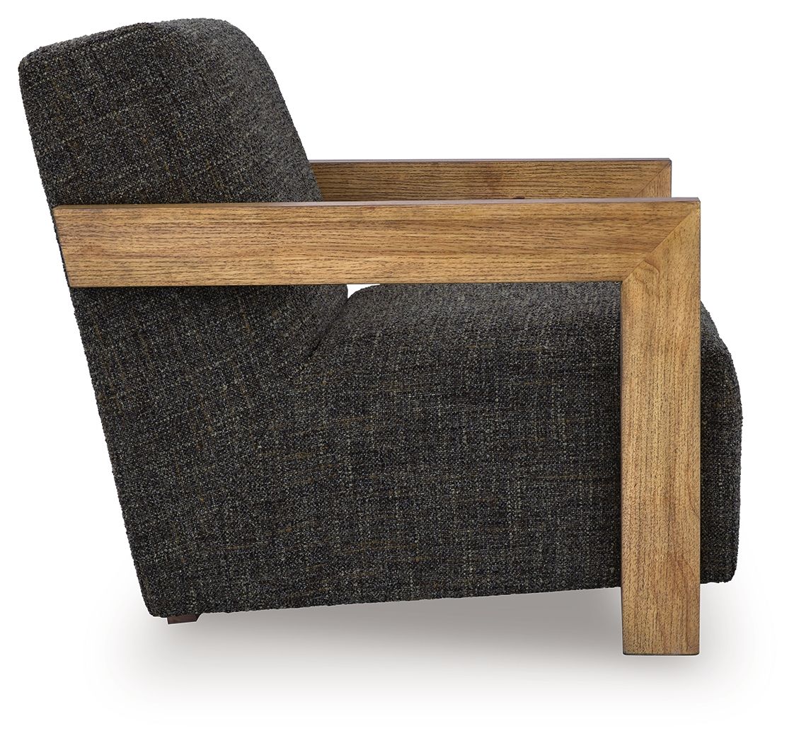 Dorney - Accent Chair - Charcoal / Brown - Image 3