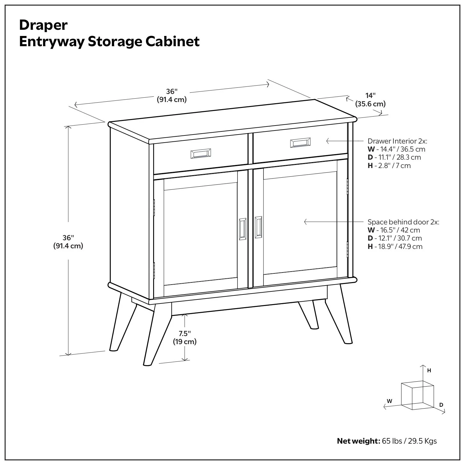 Draper - Entryway Storage Cabinet - Brown - Image 4