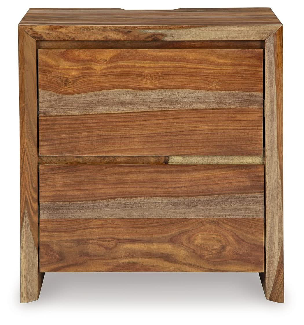Dressonni - Two Drawer Night Stand - Brown - Image 4