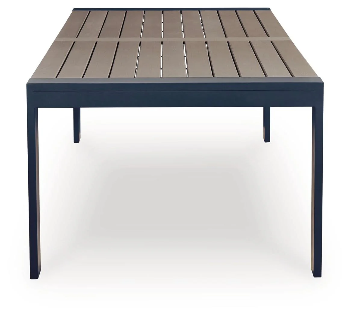 East Beach - Rectangular Dining Table With Umbrella Option - Blue - Image 3