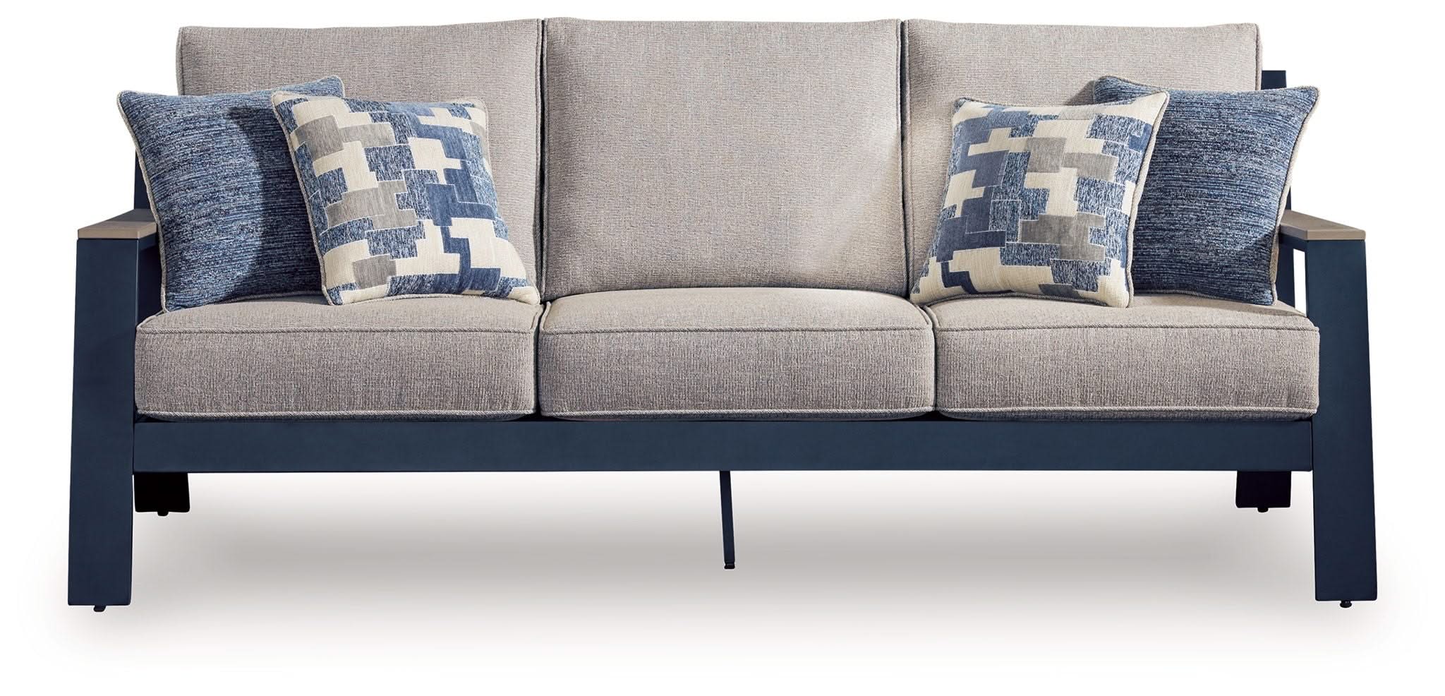 East Beach - Sofa With Cushion - Blue - Image 3