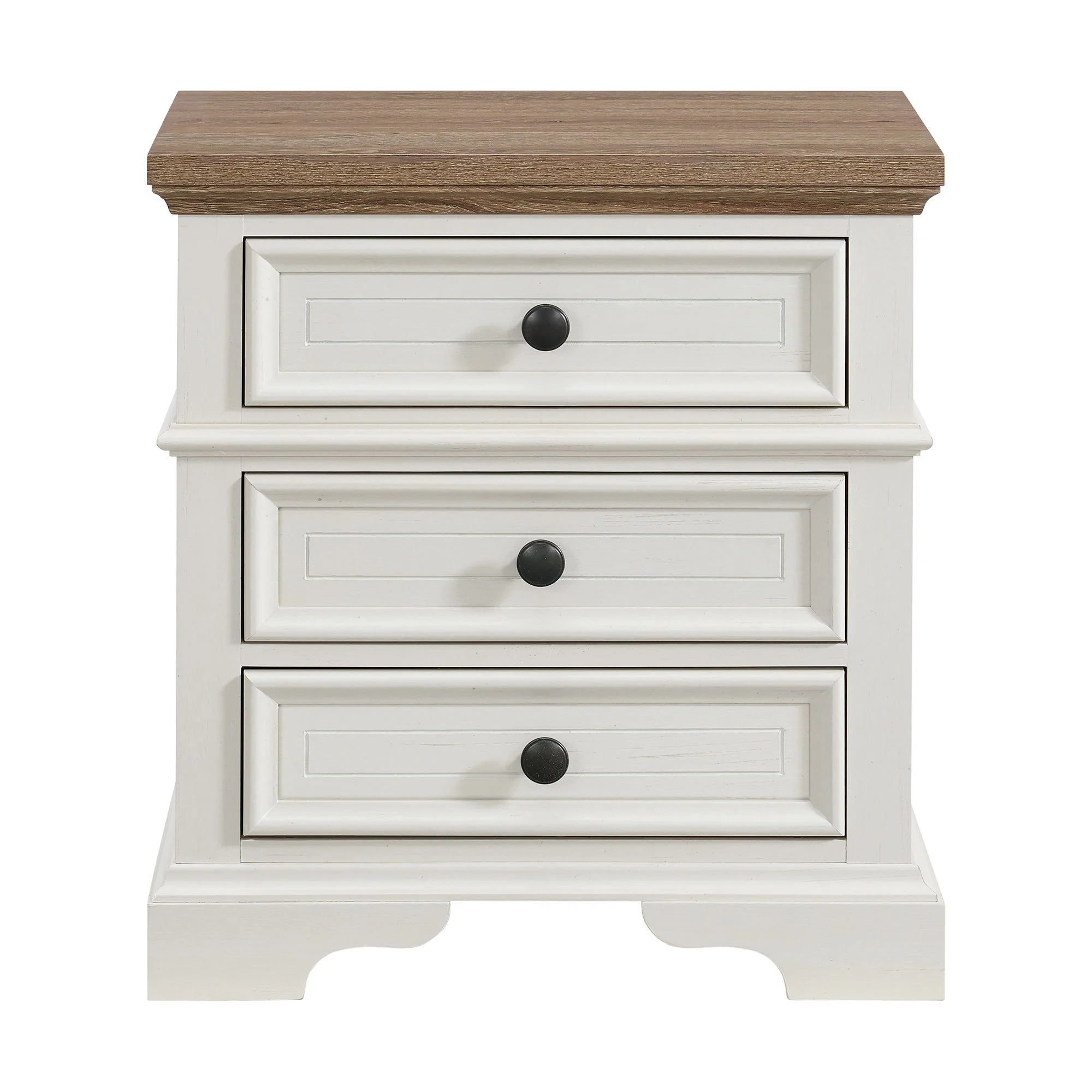 Eastwood - Youth 3-Drawer Nightstand - Brown And White - Image 2