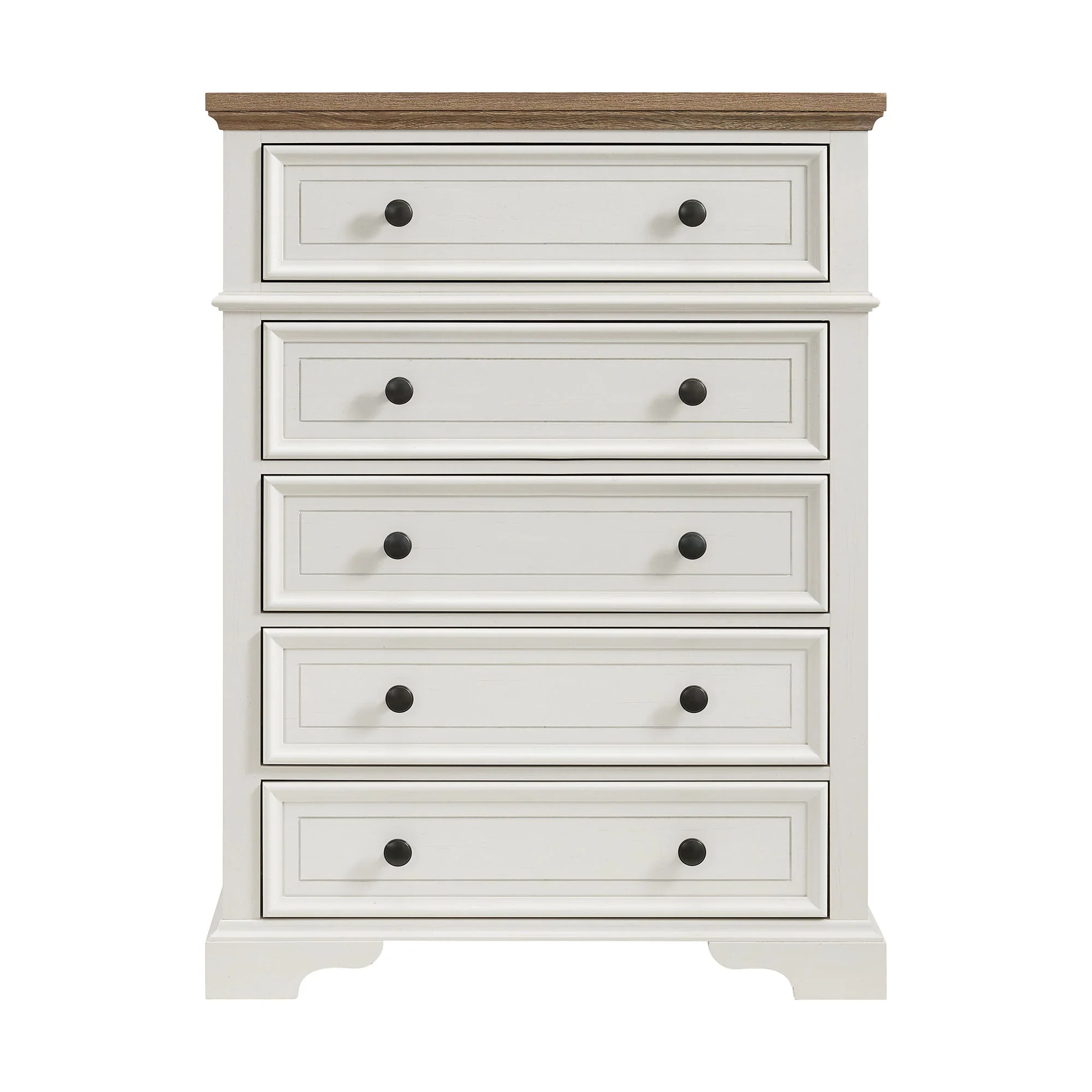 Eastwood - Youth 5-Drawer Chest - Brown And White - Image 2