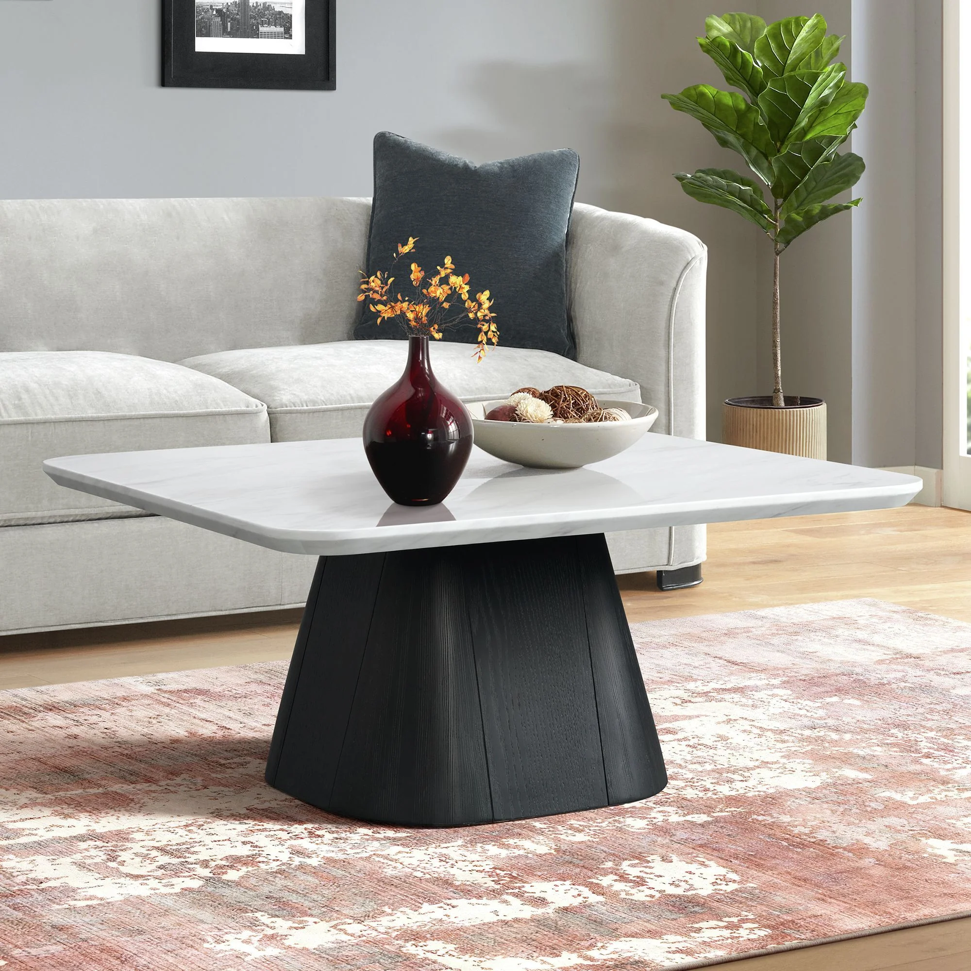 Edison - Coffee Table - White And Black - Image 3