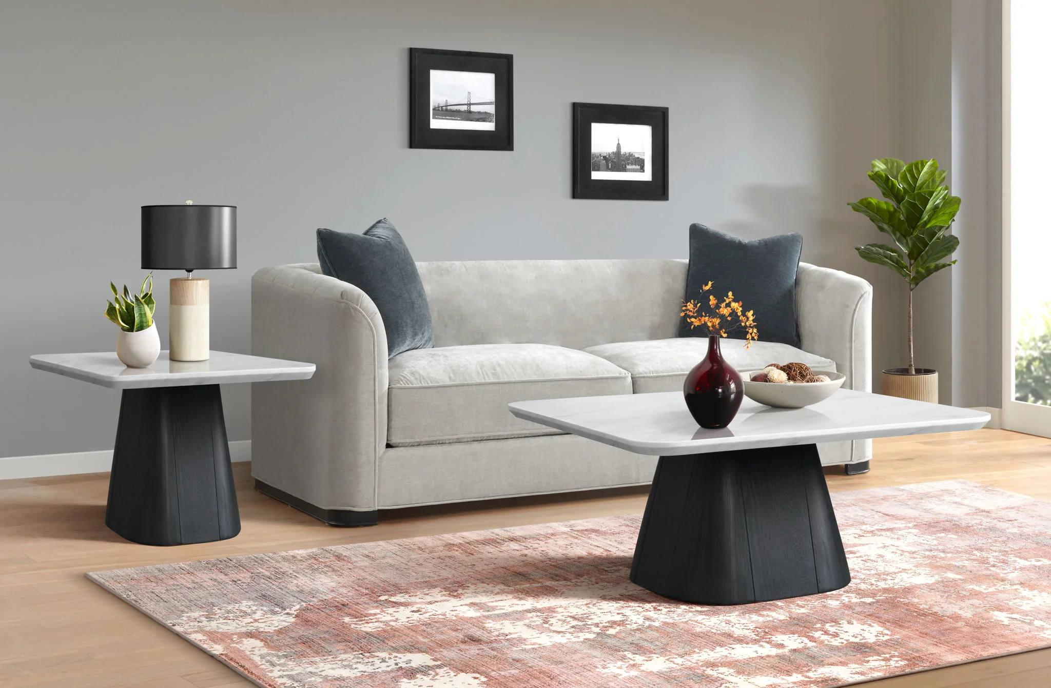Edison - End Table - White And Black - Image 3