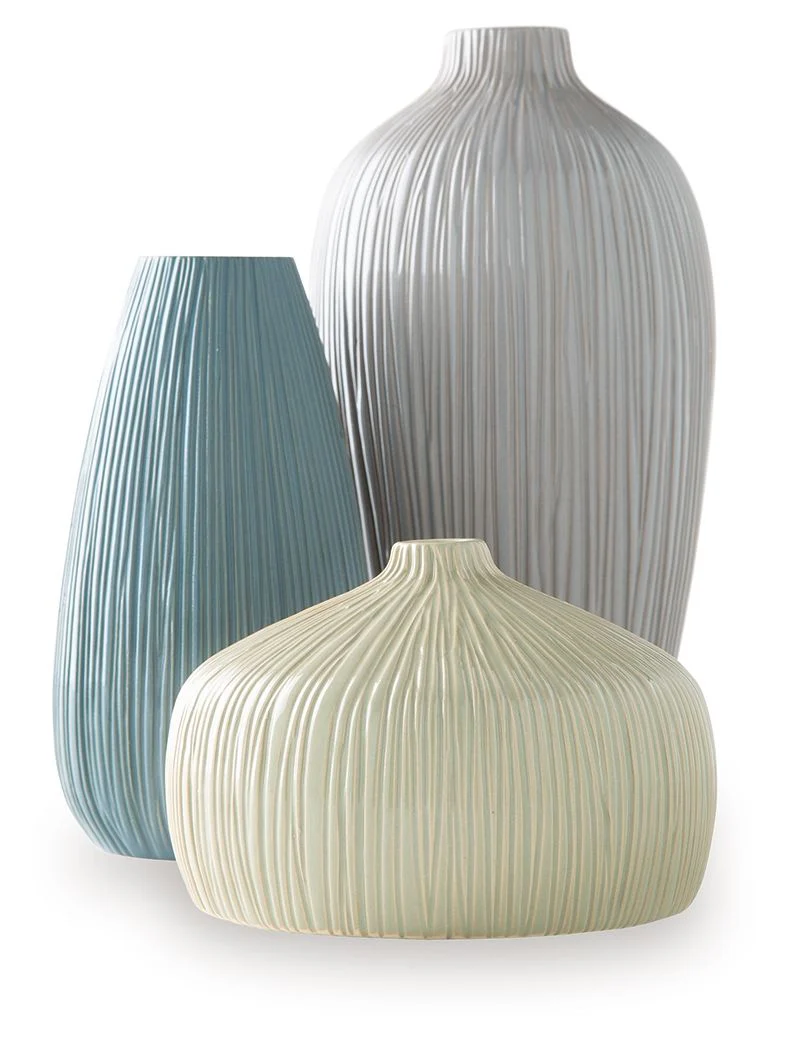 Eiderman - Vase Set (Set of 3) - Gray / Blue / Green - Image 2