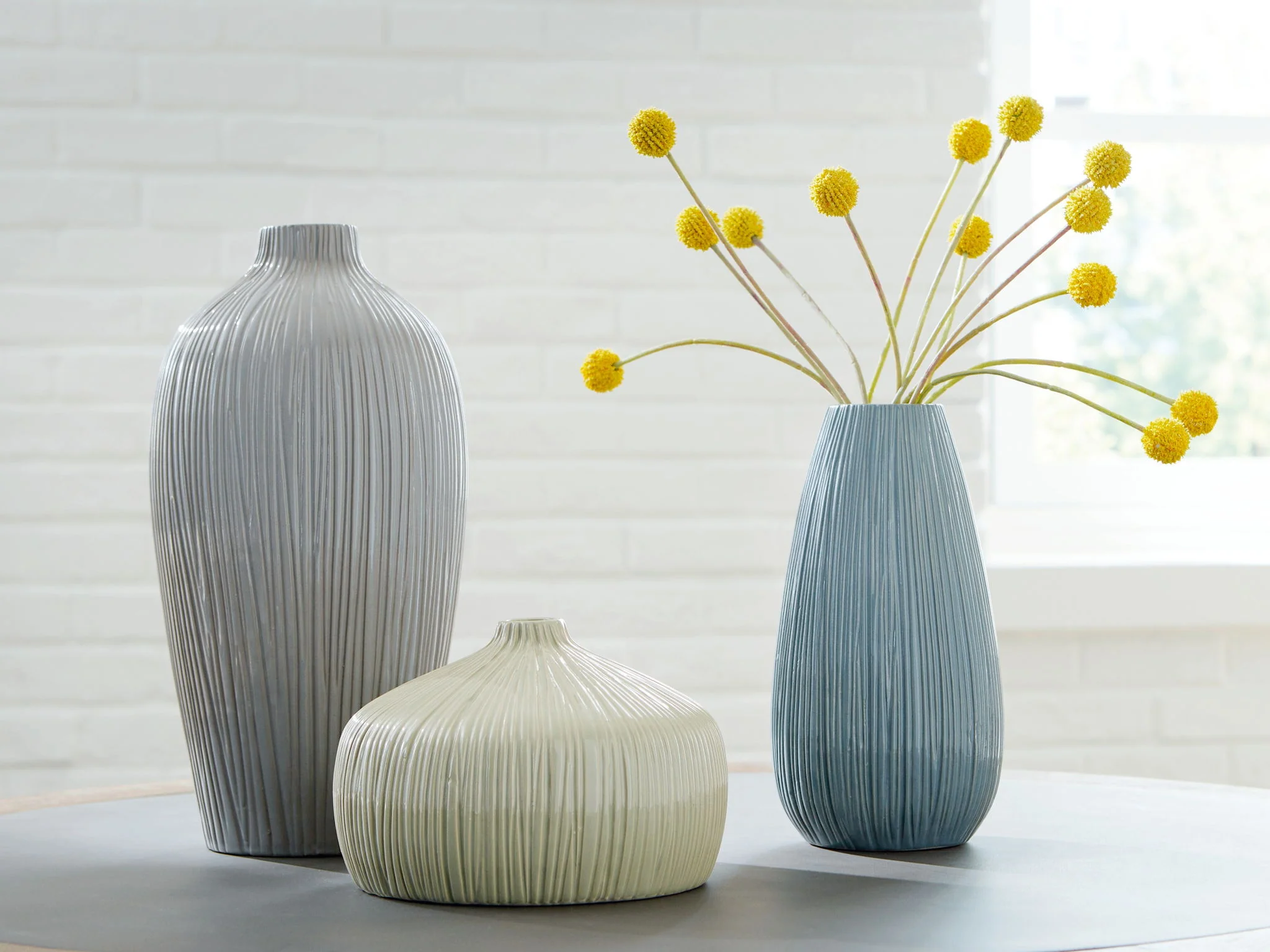 Eiderman - Vase Set (Set of 3) - Gray / Blue / Green - Image 4