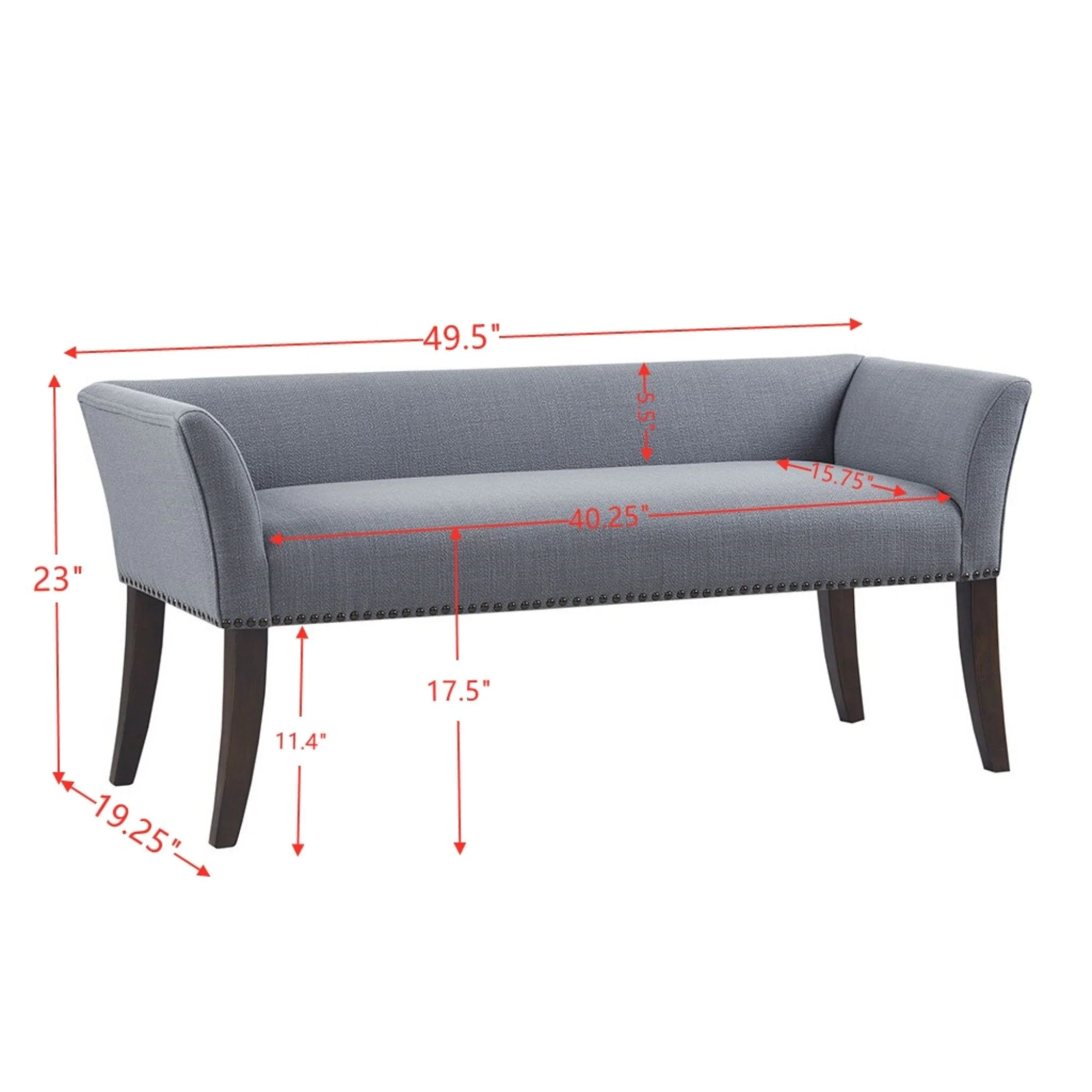 Elegant Design Bench Upholstery, Solid Wood Frame - Image 11