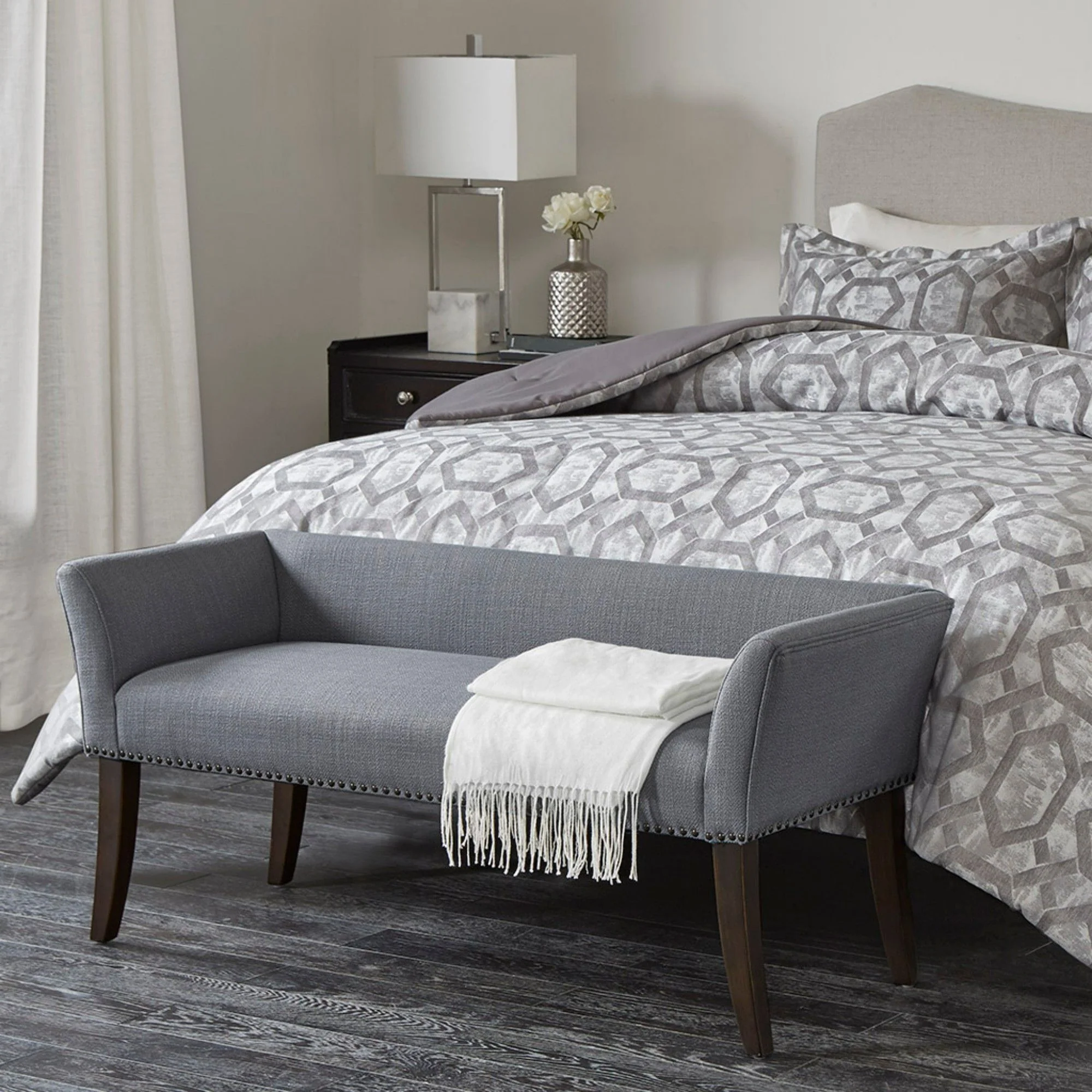 Elegant Design Bench Upholstery, Solid Wood Frame - Image 8