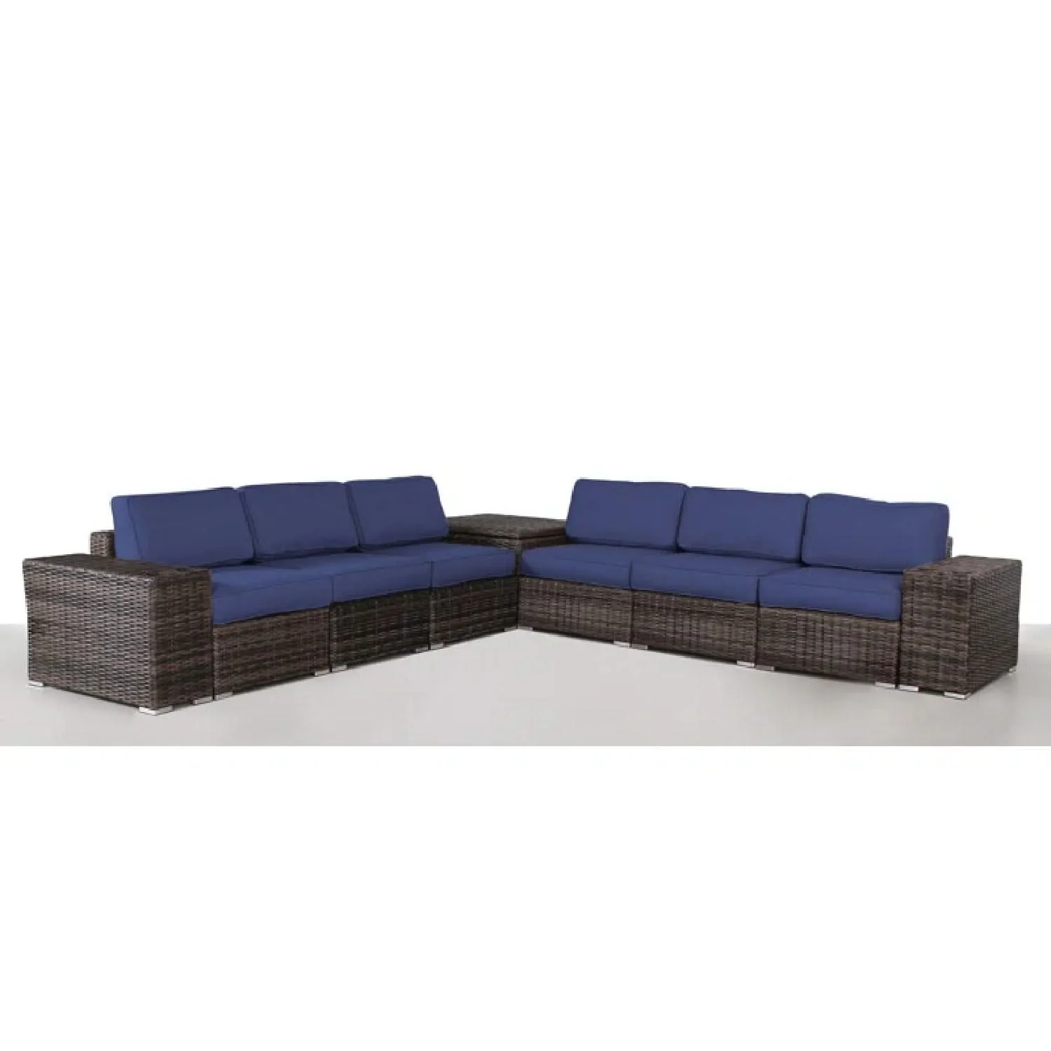 Elegant Outdoor Rattan Wicker 6 Person Seating Group With Cushions - Image 2