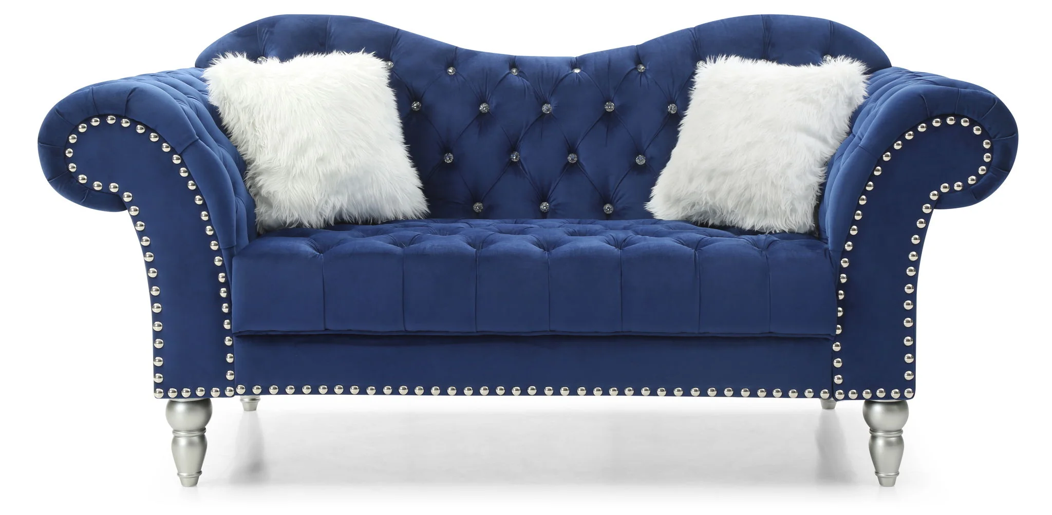 Elegant Round Arm Loveseat - Image 12