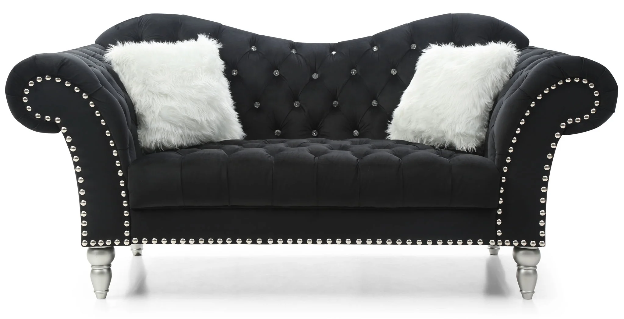 Elegant Round Arm Loveseat - Image 8