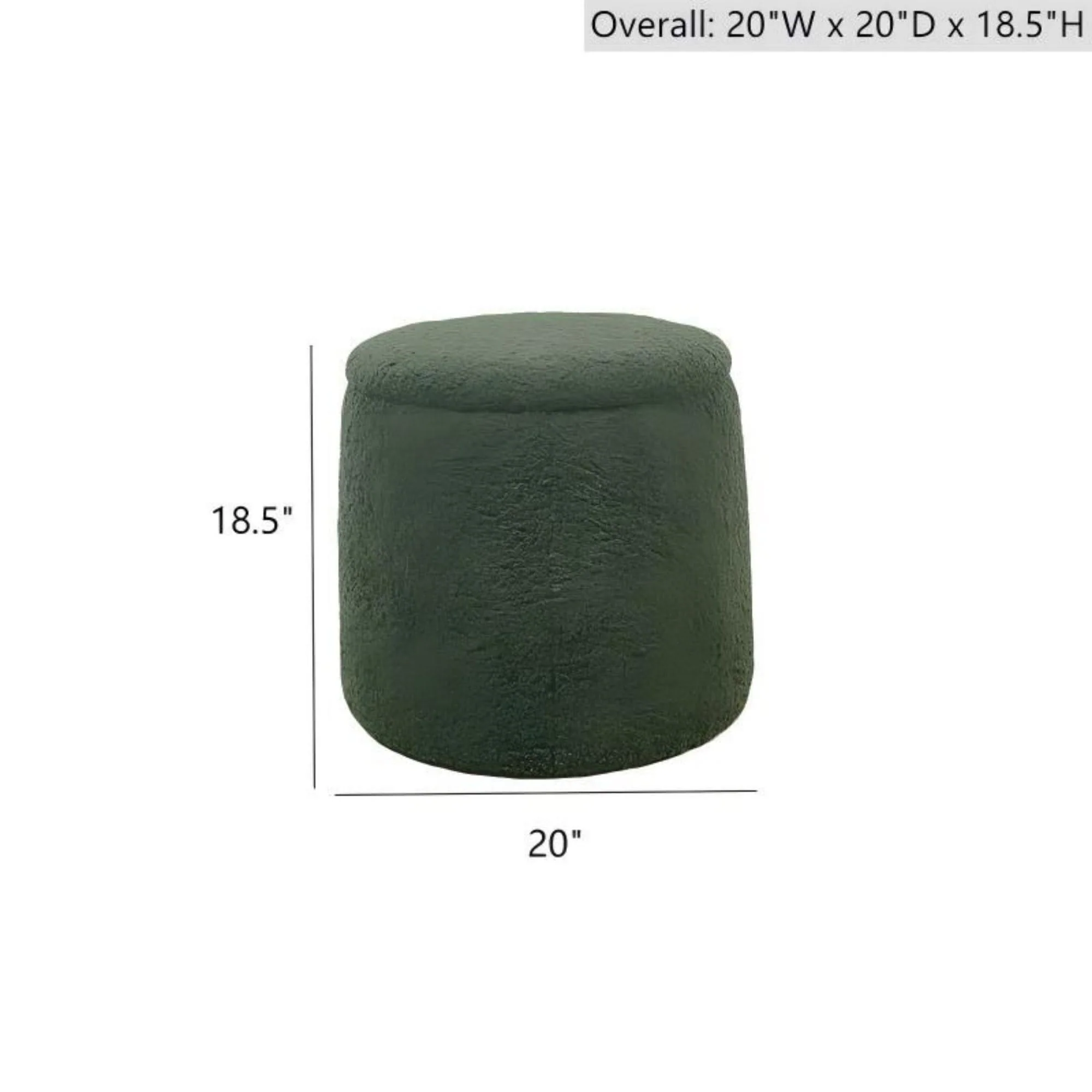 Elegant Round Storage Ottoman Upholstered - Image 8