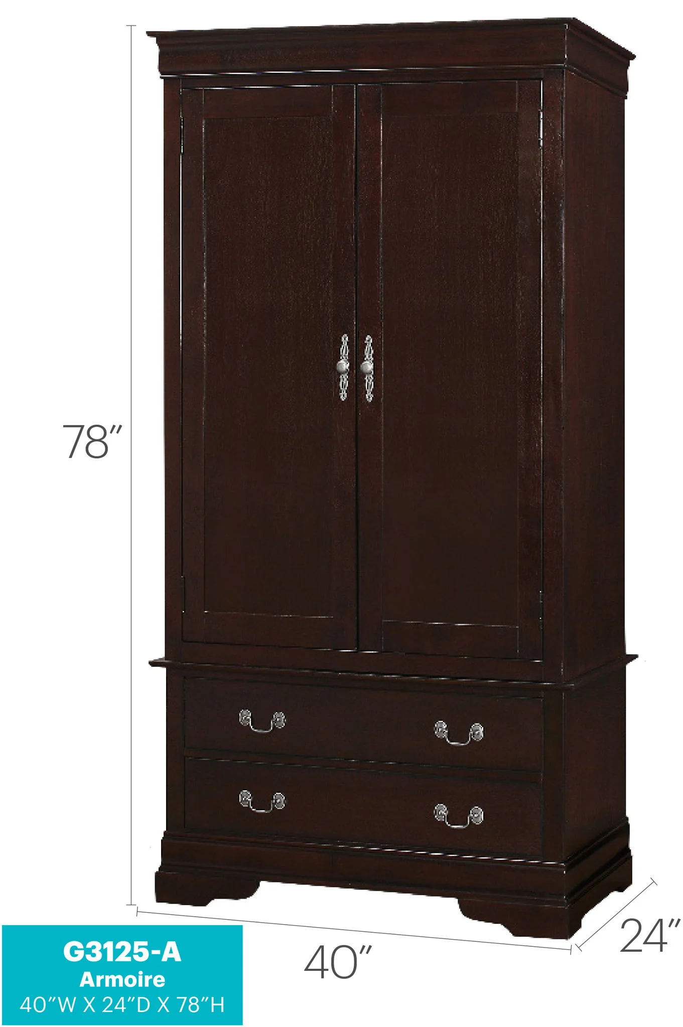 Elegant Traditional Armoire - Image 12