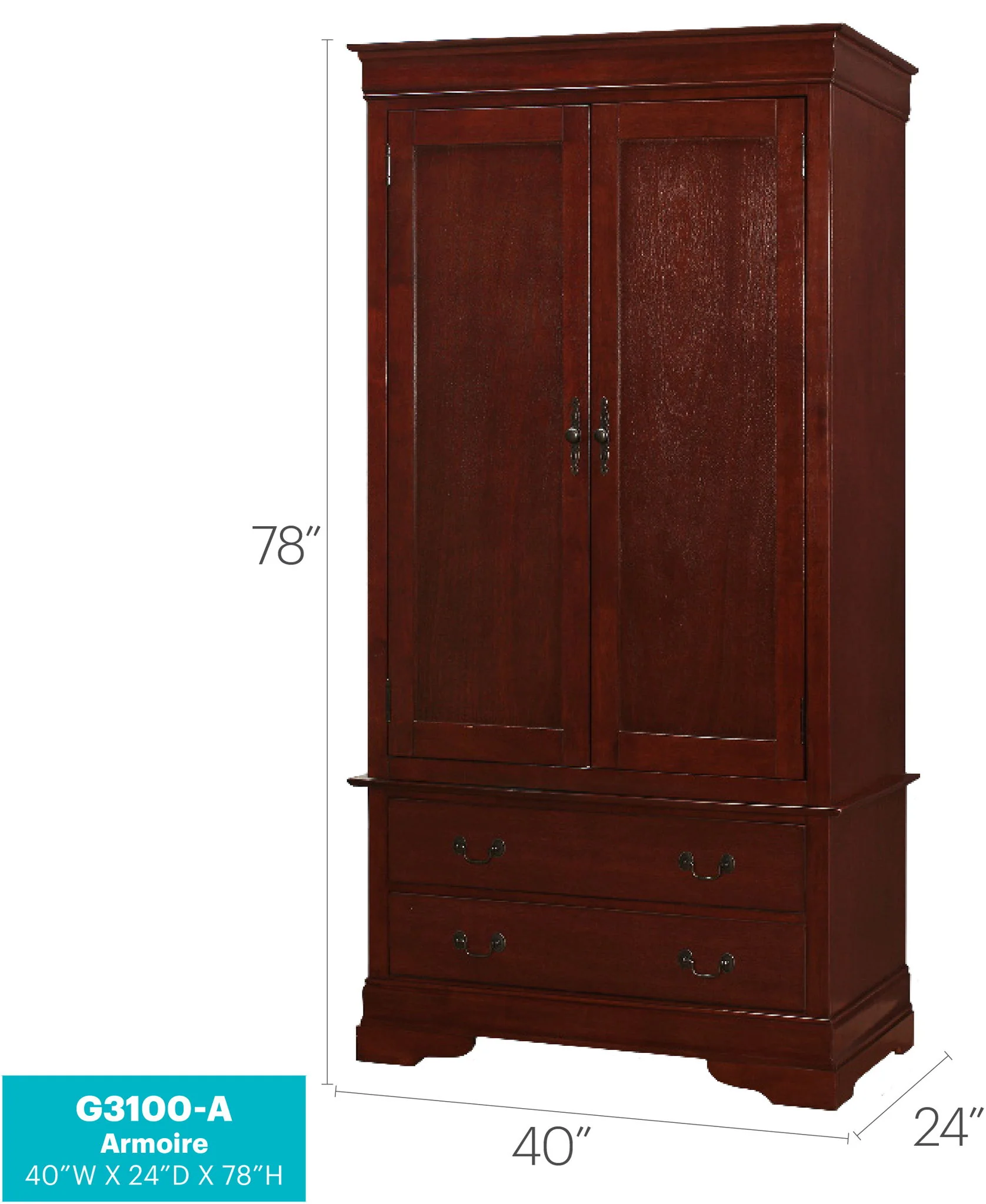 Elegant Traditional Armoire - Image 14
