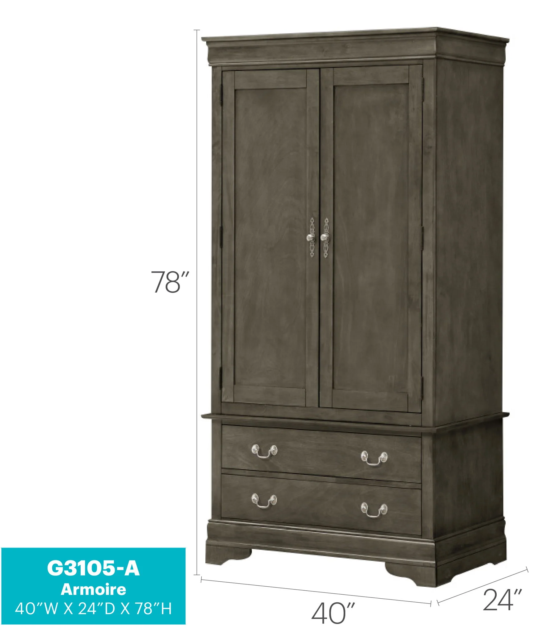 Elegant Traditional Armoire - Image 21