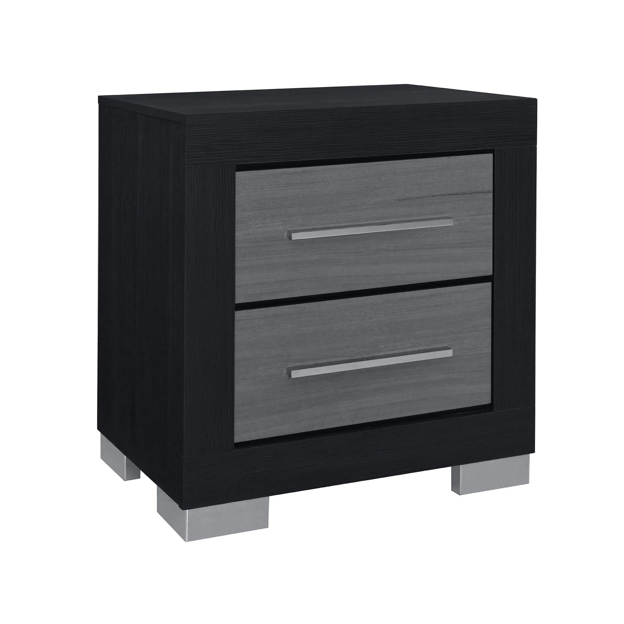 Elsa - 2 Toned Nightstand With Bar Handle And Spacious Drawers - Image 3