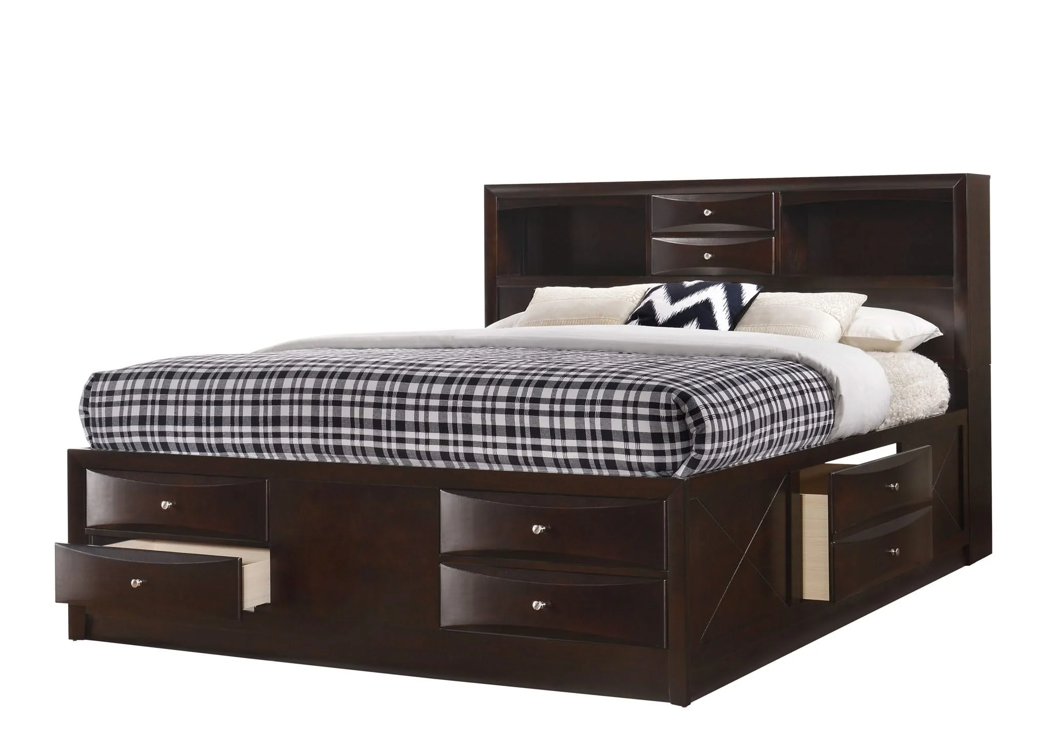 Emily - King 5 Piece Bedroom Set - Cherry - Image 3