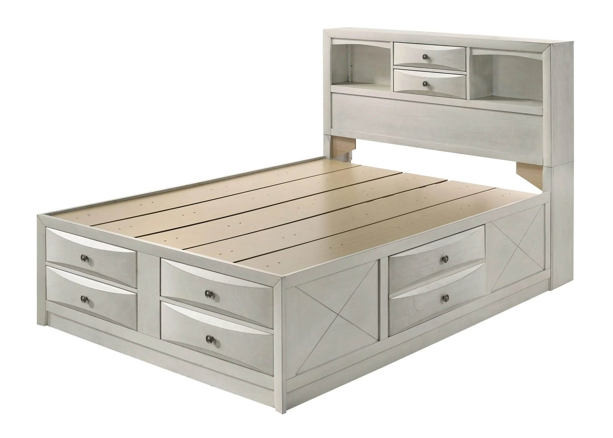 Emily - King 5 Piece Bedroom Set - White - Image 3