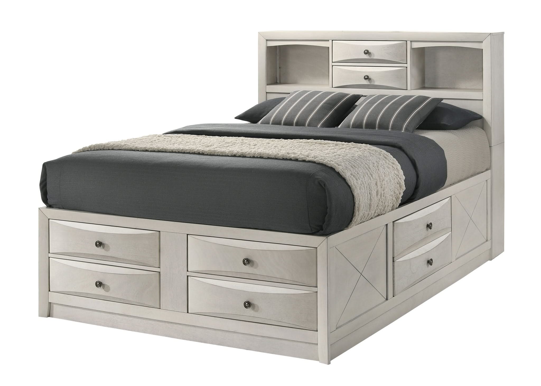 Emily - Queen 5 Piece Bedroom Set - White - Image 2