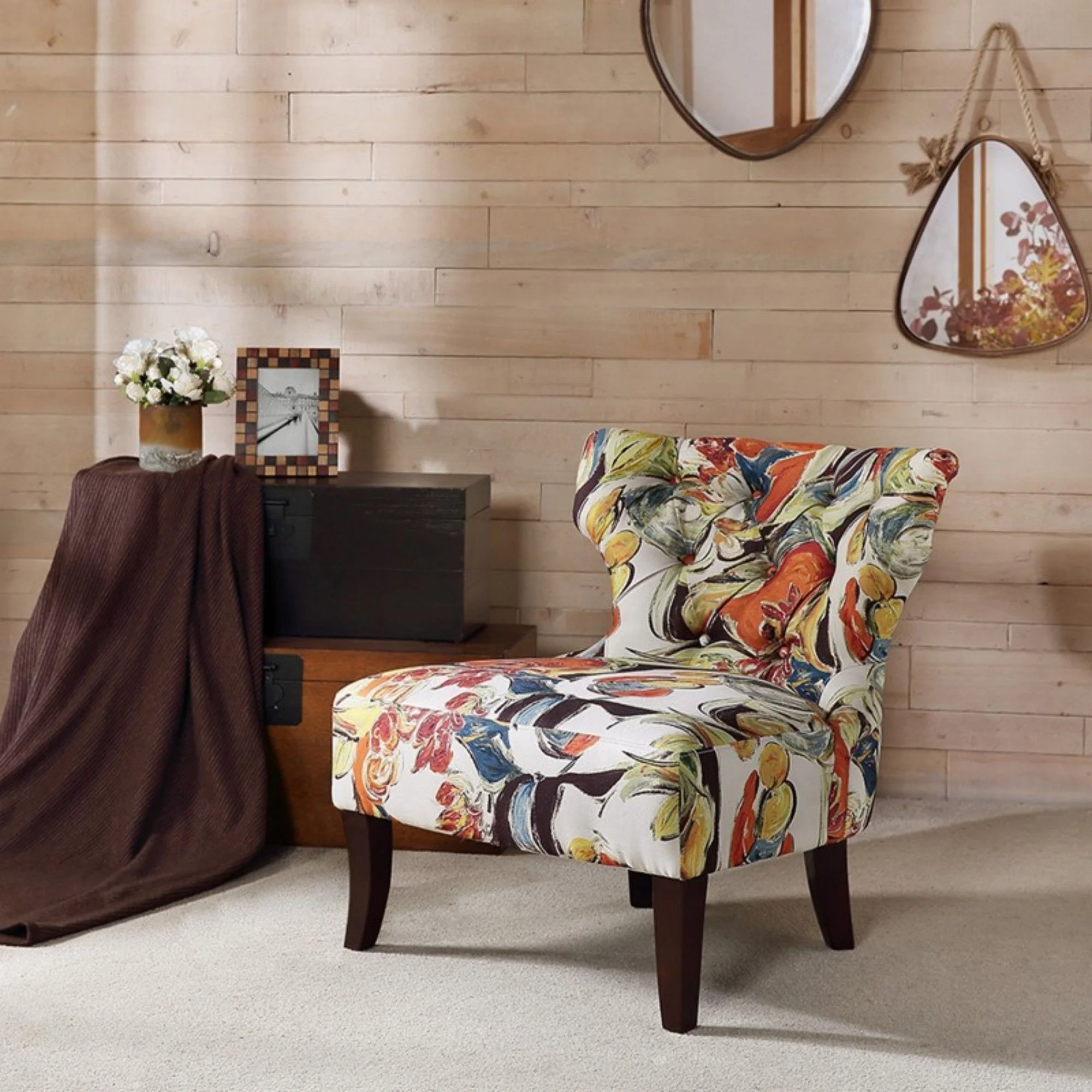 Erika - Accent Chair With Printed Upholstery - Multi - Image 2