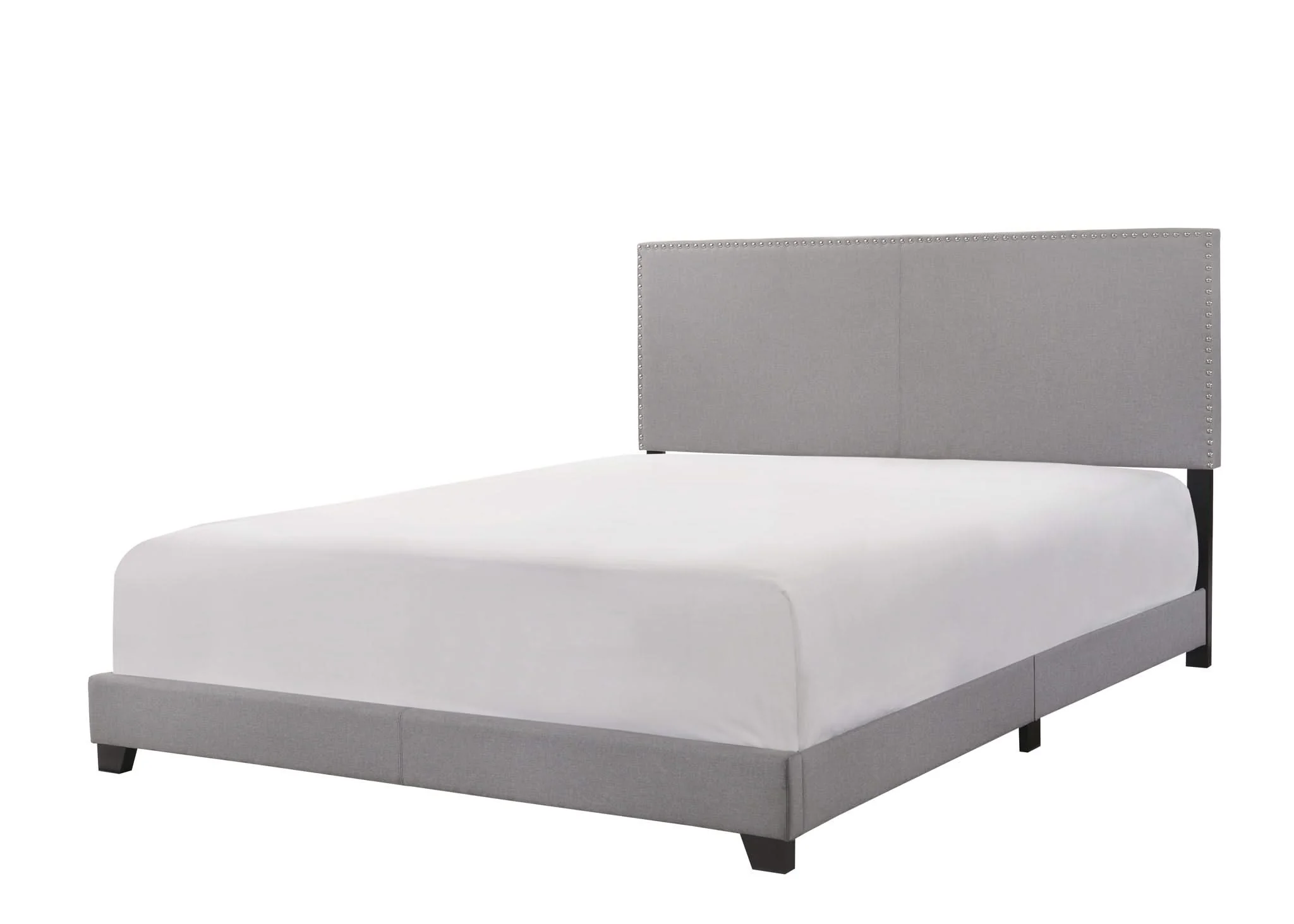 Erin - Queen Nailhead Bed - Gray