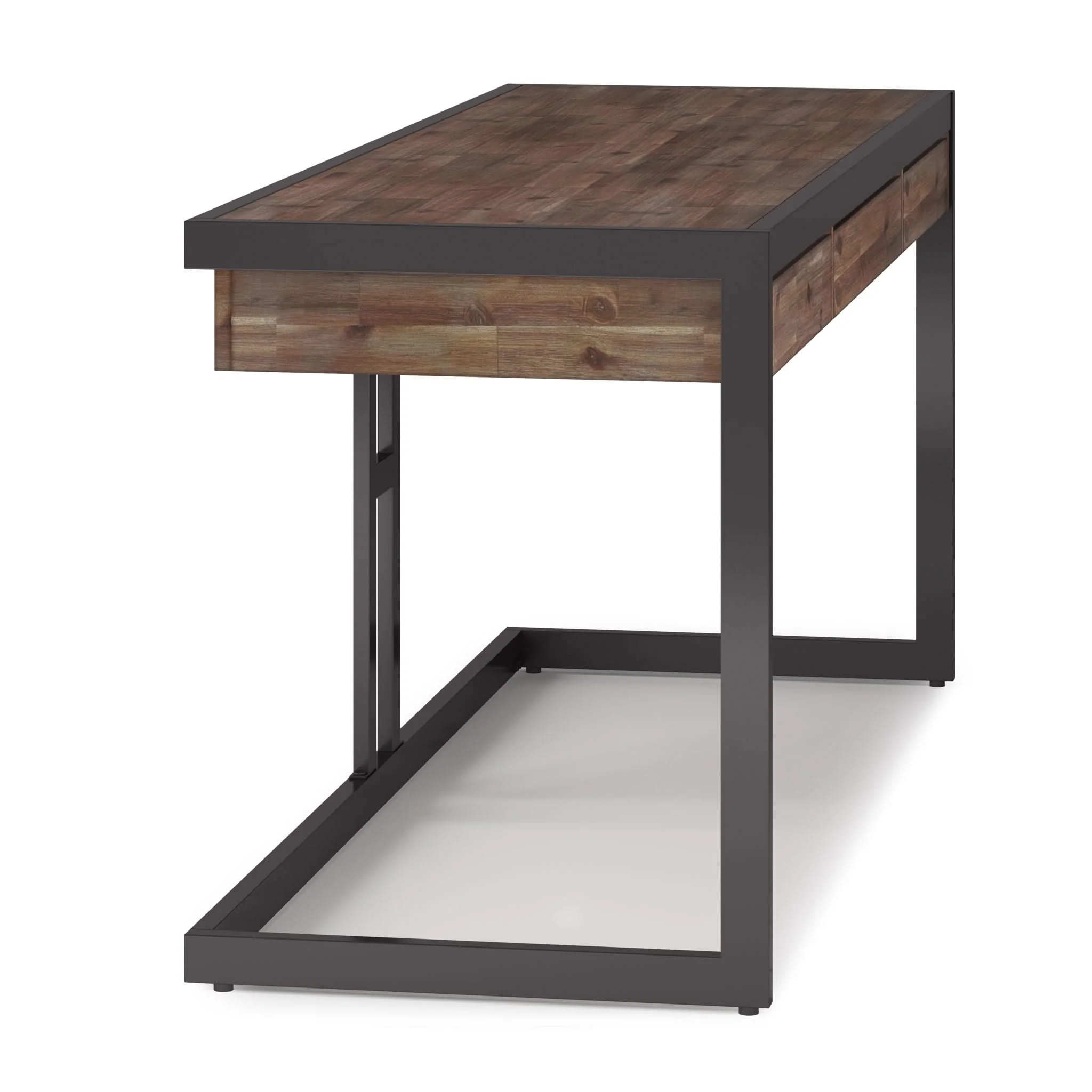 Erina - Large Desk - Rustic Natural Aged Brown - Image 3