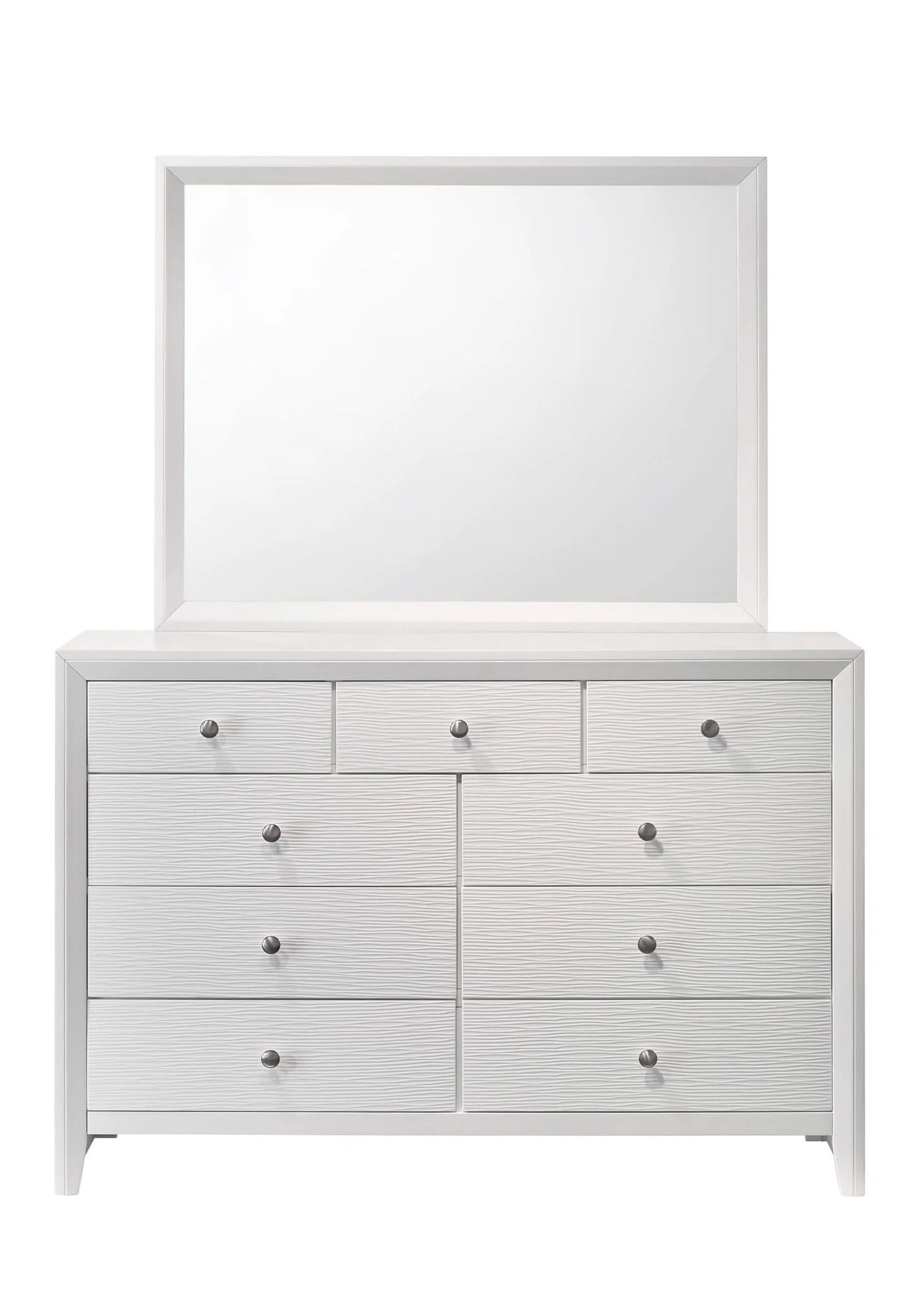 Evan - Dresser & Mirror - White