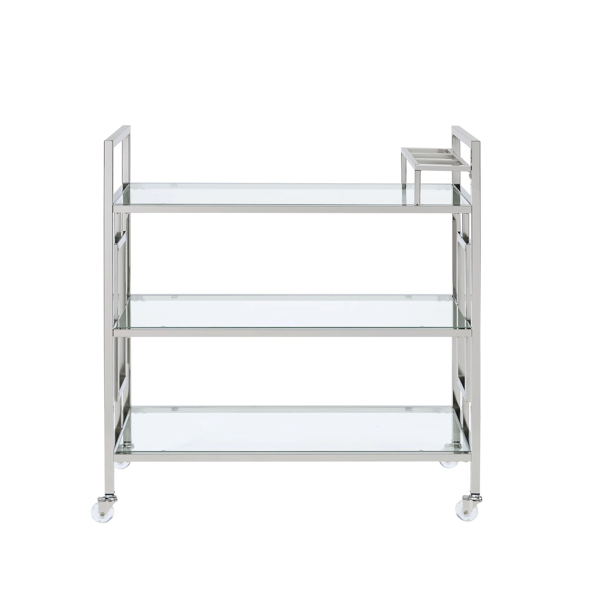 Ezra - Serving Bar Cart - Chrome - Image 2