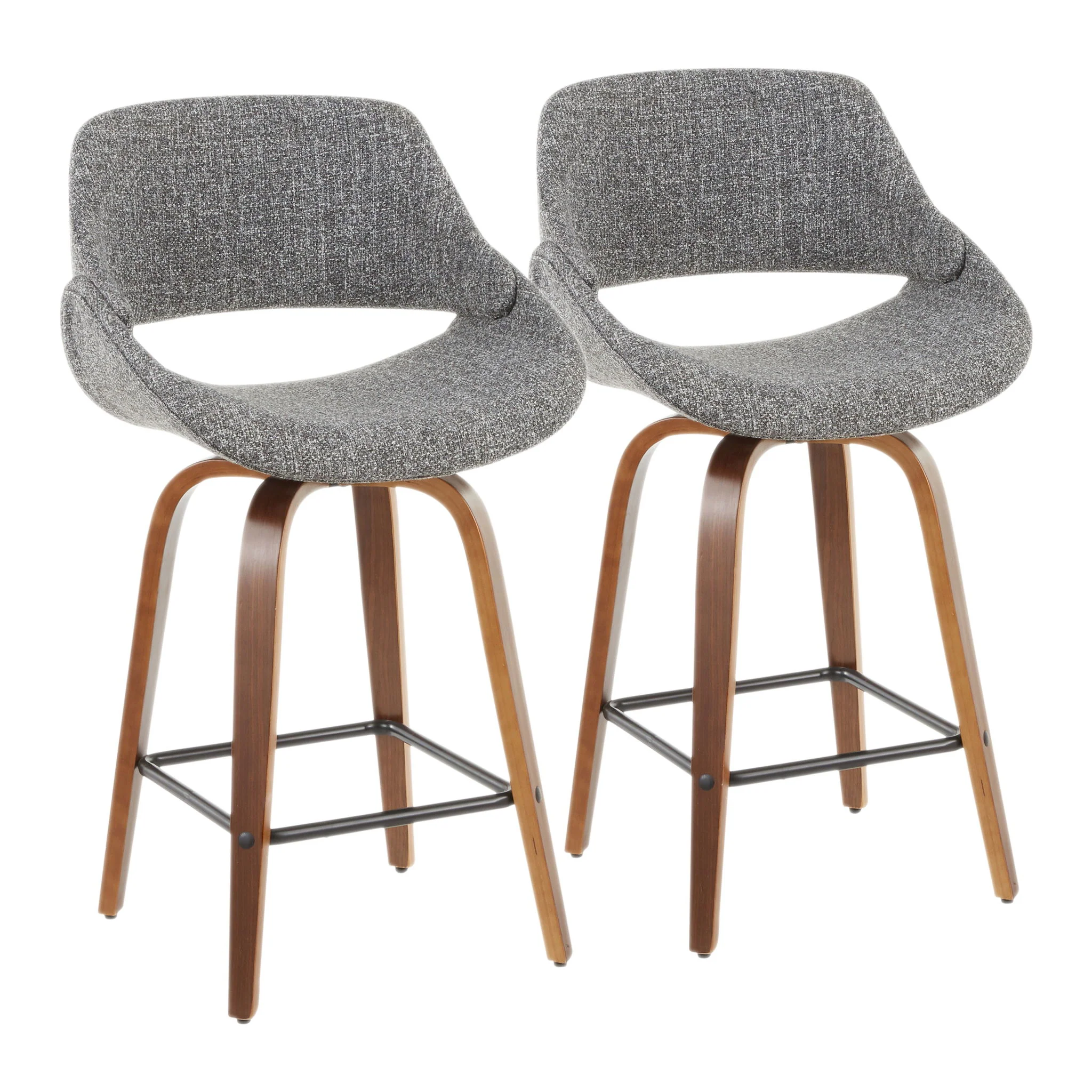 Fabrico - Mid-Century Modern, Counter Stool (Set of 2) - Image 2