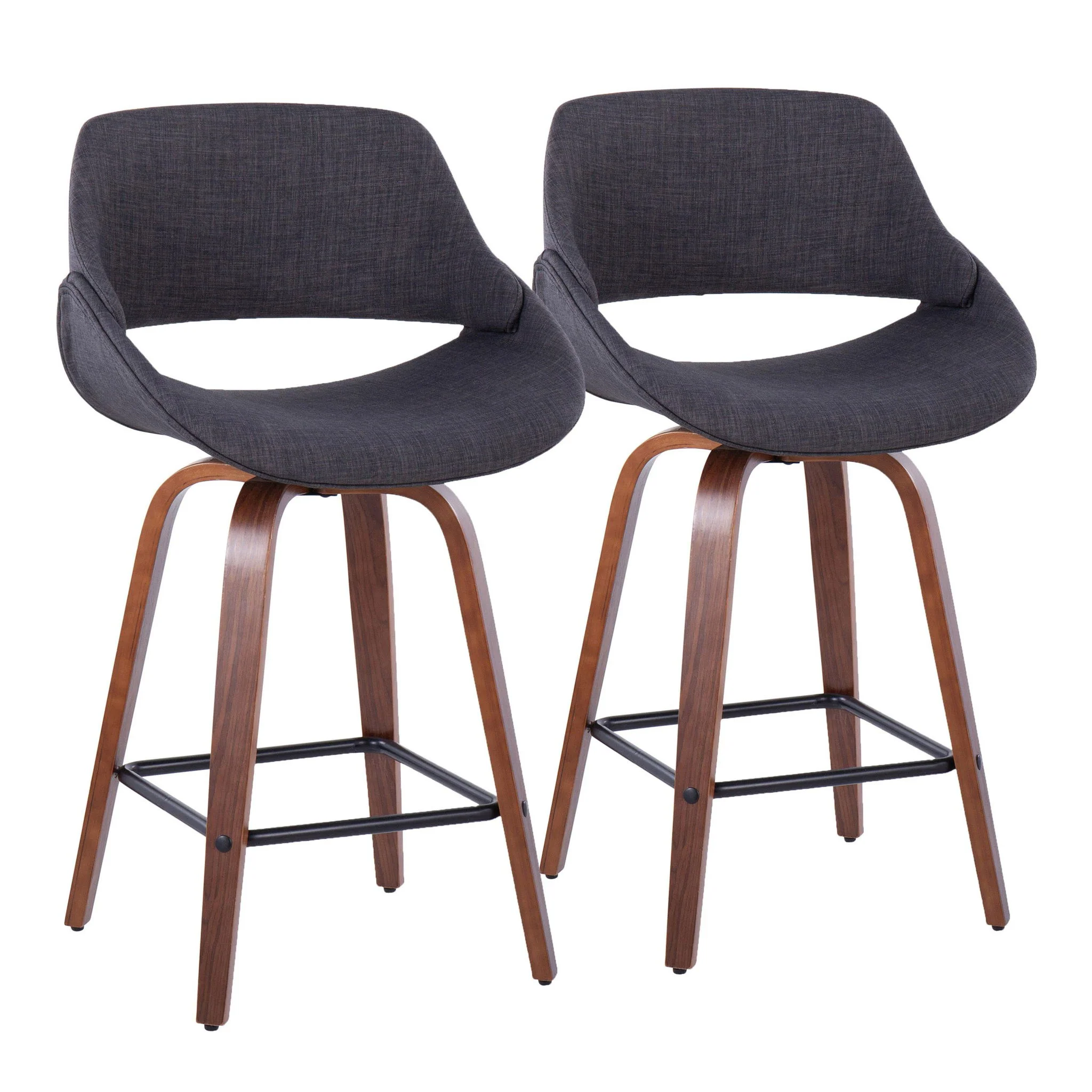 Fabrico - Mid-Century Modern, Counter Stool (Set of 2) - Image 4