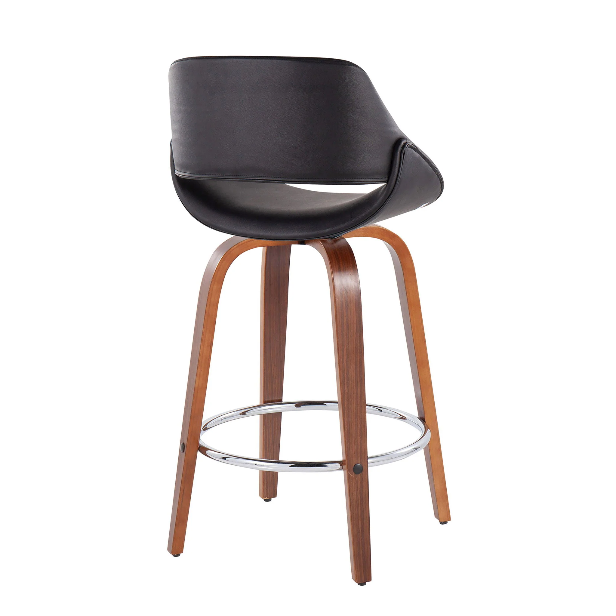 Fabrico - Mid Century Modern, Fixed Height Counter Stool With Round Footrest (Set of 2) - Image 19