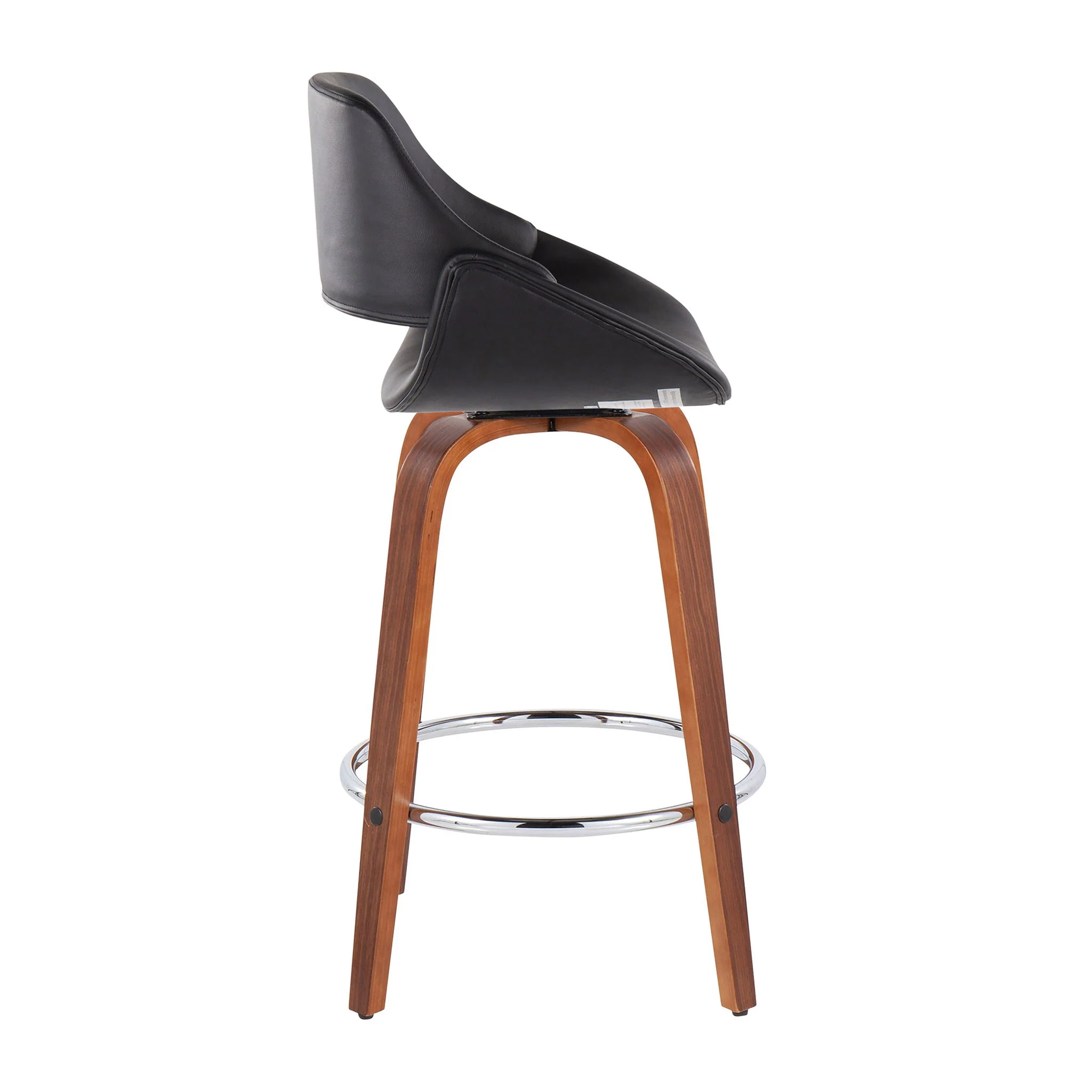 Fabrico - Mid Century Modern, Fixed Height Counter Stool With Round Footrest (Set of 2) - Image 8