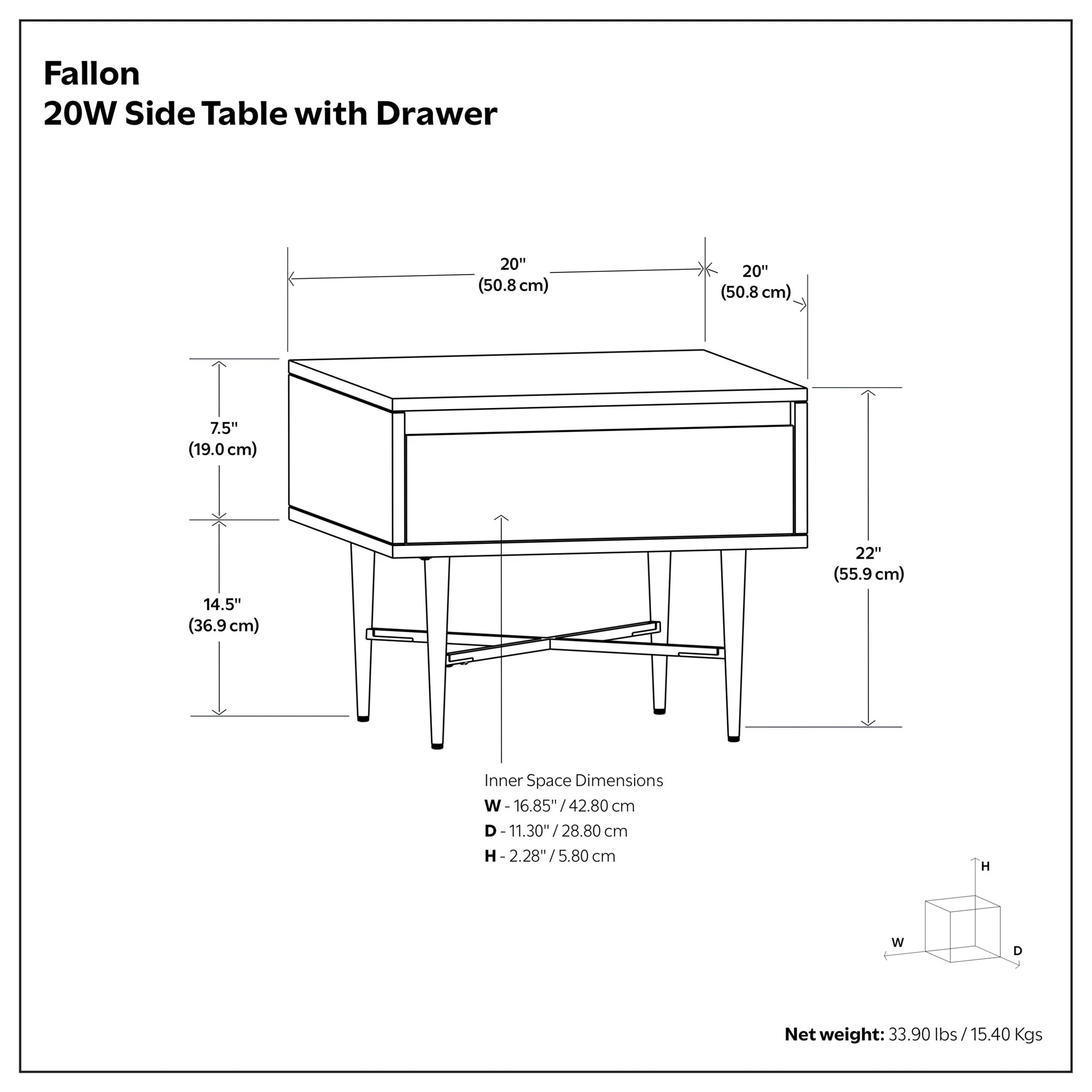 Fallon - End Table With Drawer - Natural - Image 2