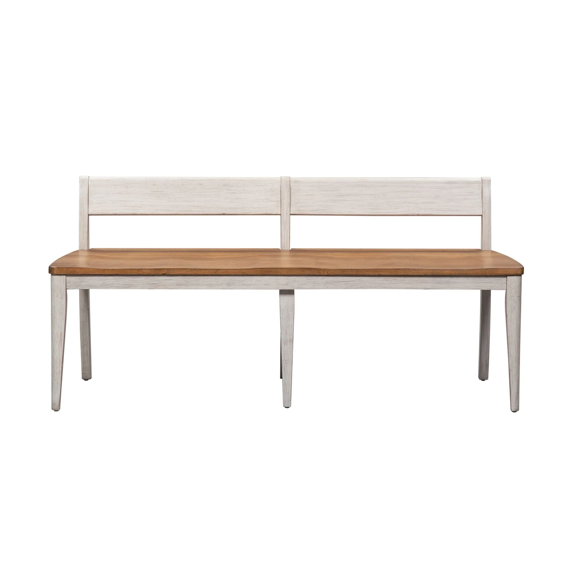Farmhouse Reimagined - Bench - Antique White / Chestnut Tops - Image 3