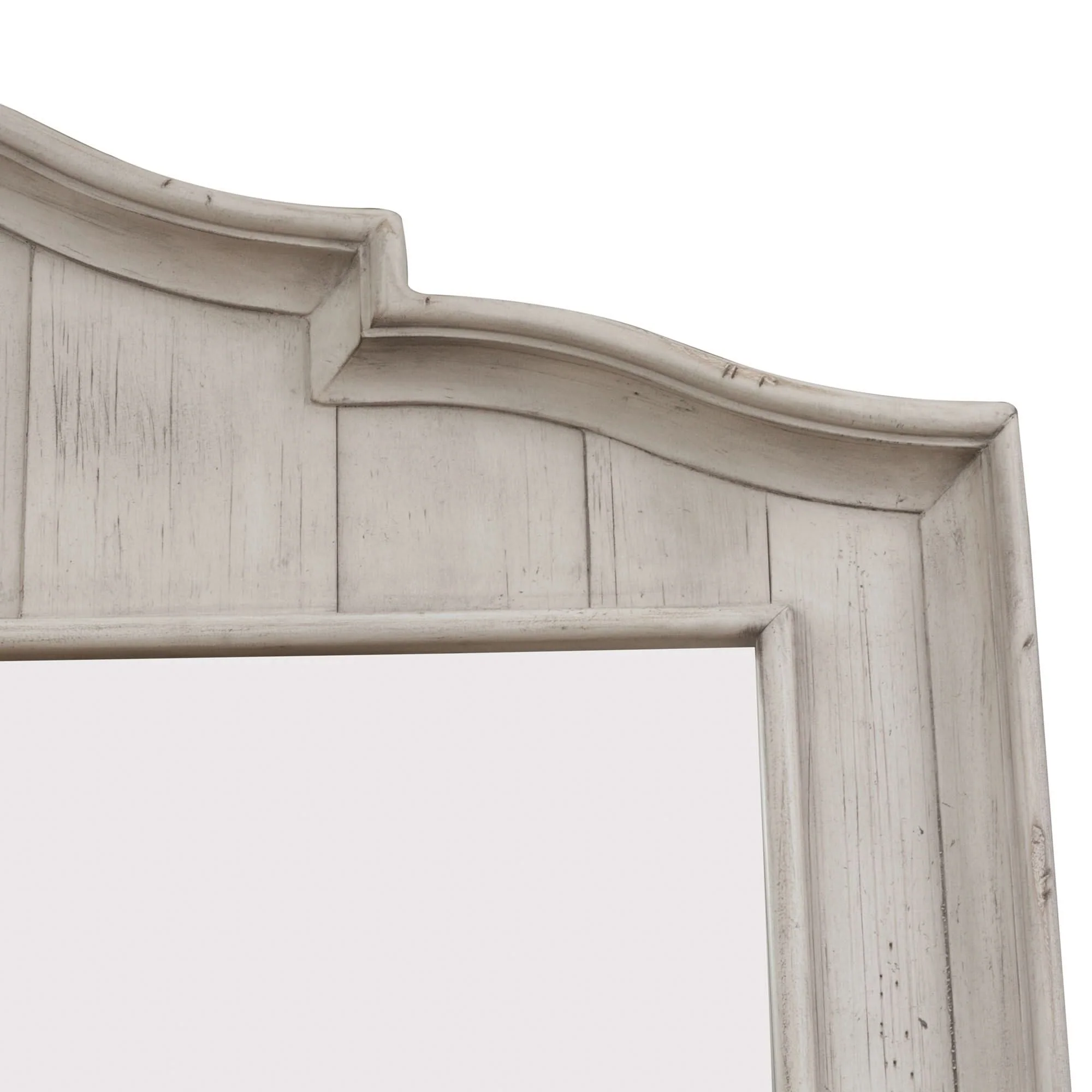 Farmhouse Reimagined - Dresser & Mirror - Antique White / Chestnut Tops - Image 3