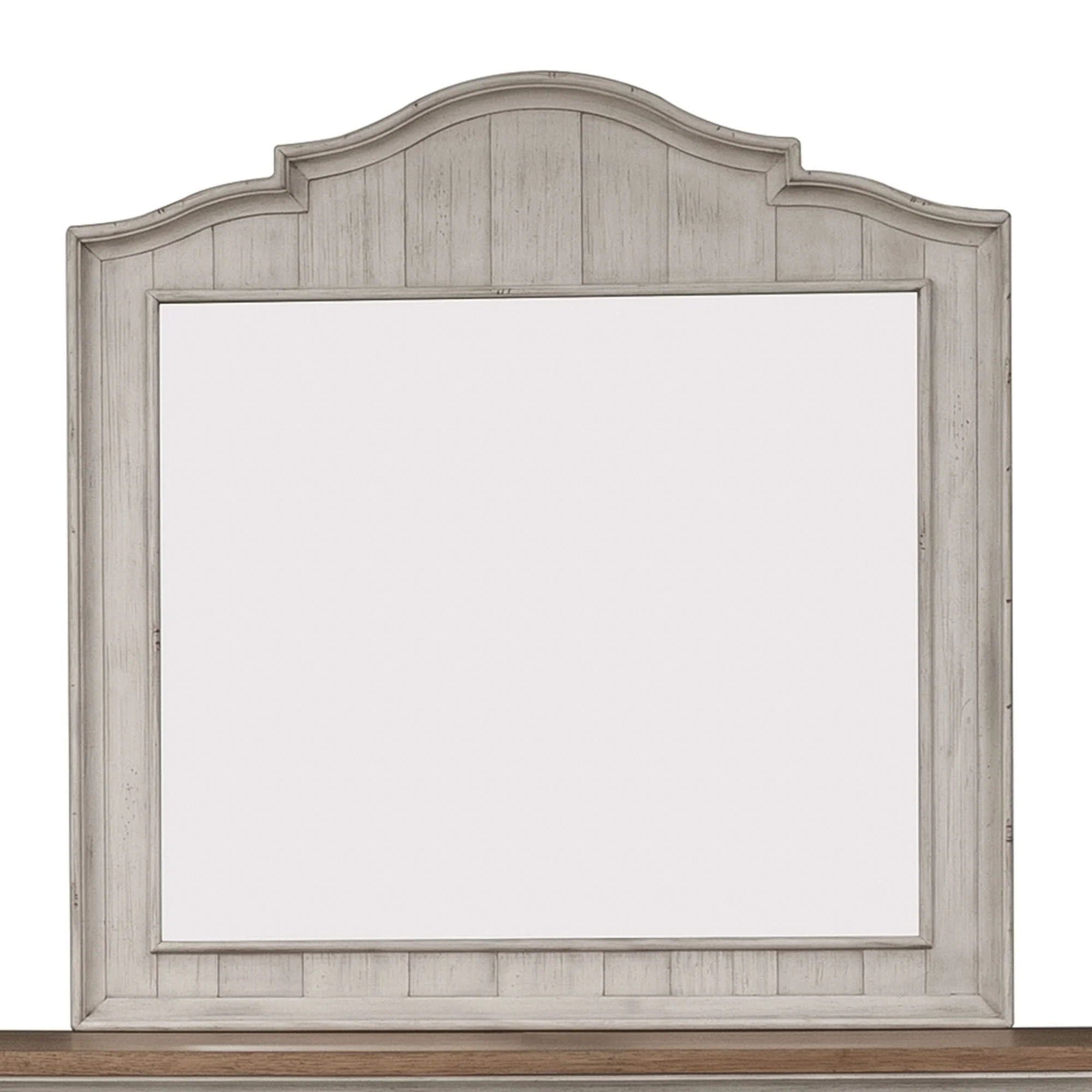 Farmhouse Reimagined - Mirror - Antique White / Chestnut Tops - Image 3