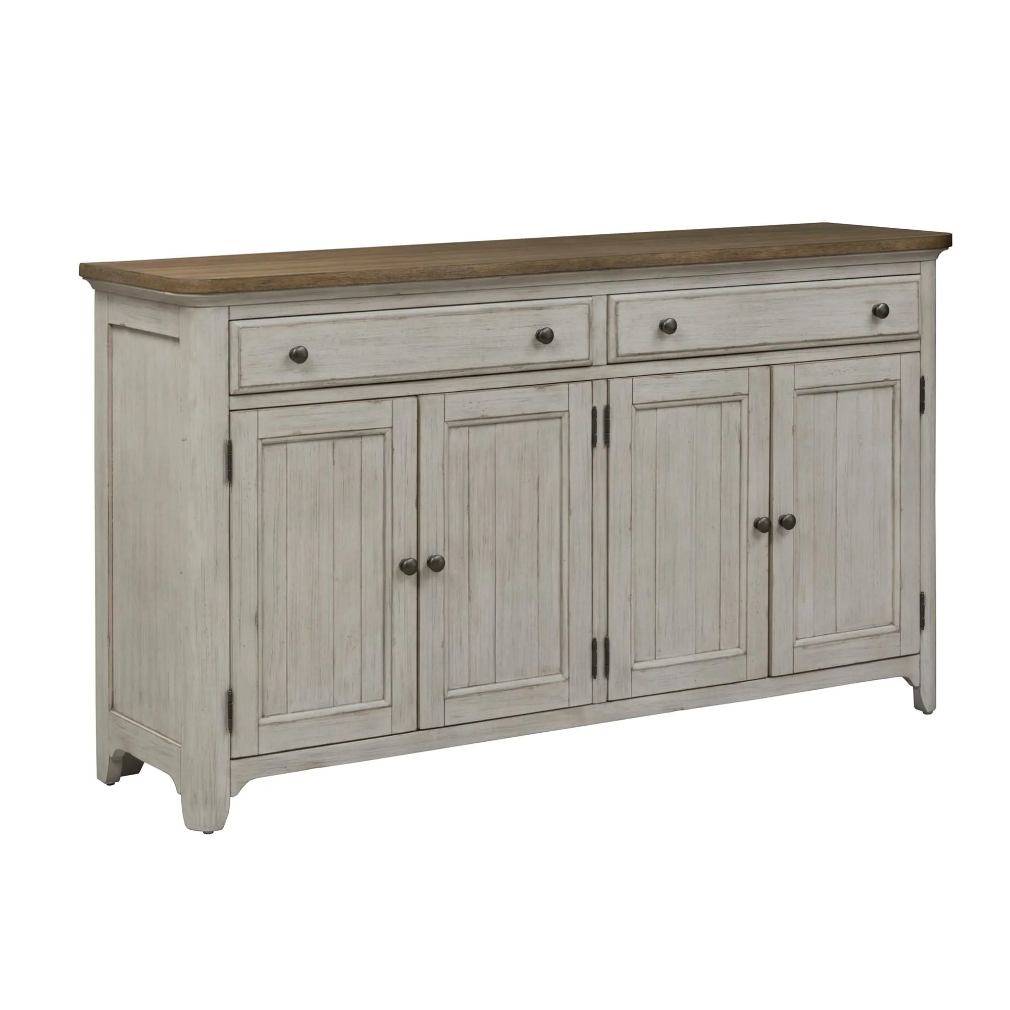 Farmhouse Reimagined - Server - Antique White / Chestnut Tops - Image 4