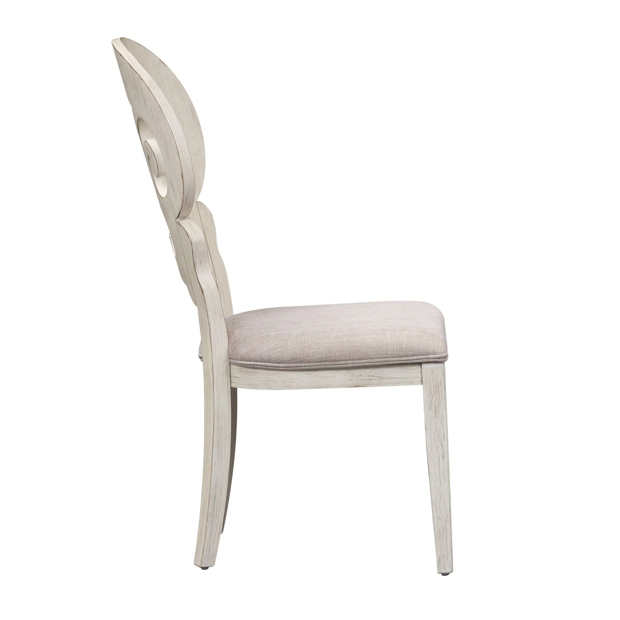 Farmhouse Reimagined - Splat Back Side Chair - Antique White / Chestnut Tops - Image 3