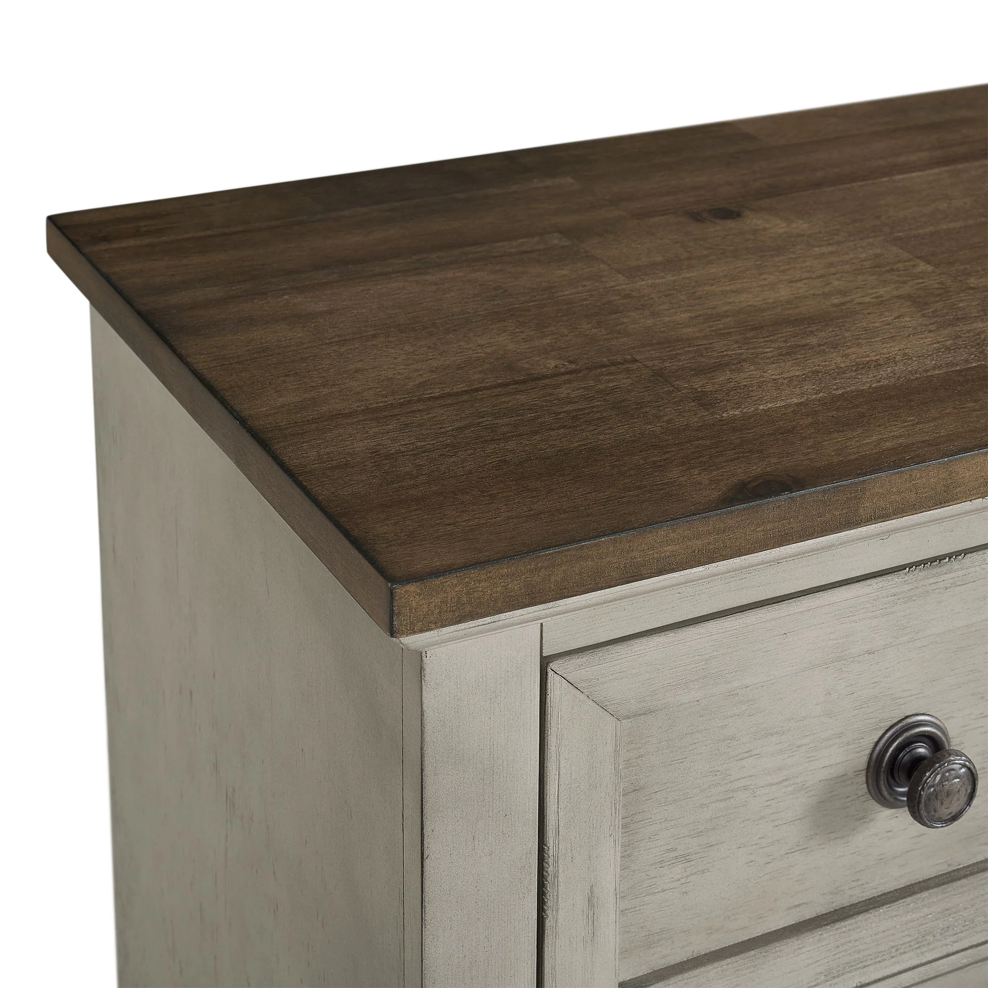 Farmington - 5 Drawer Chest - Medium Brown / Washed Stone - Image 4