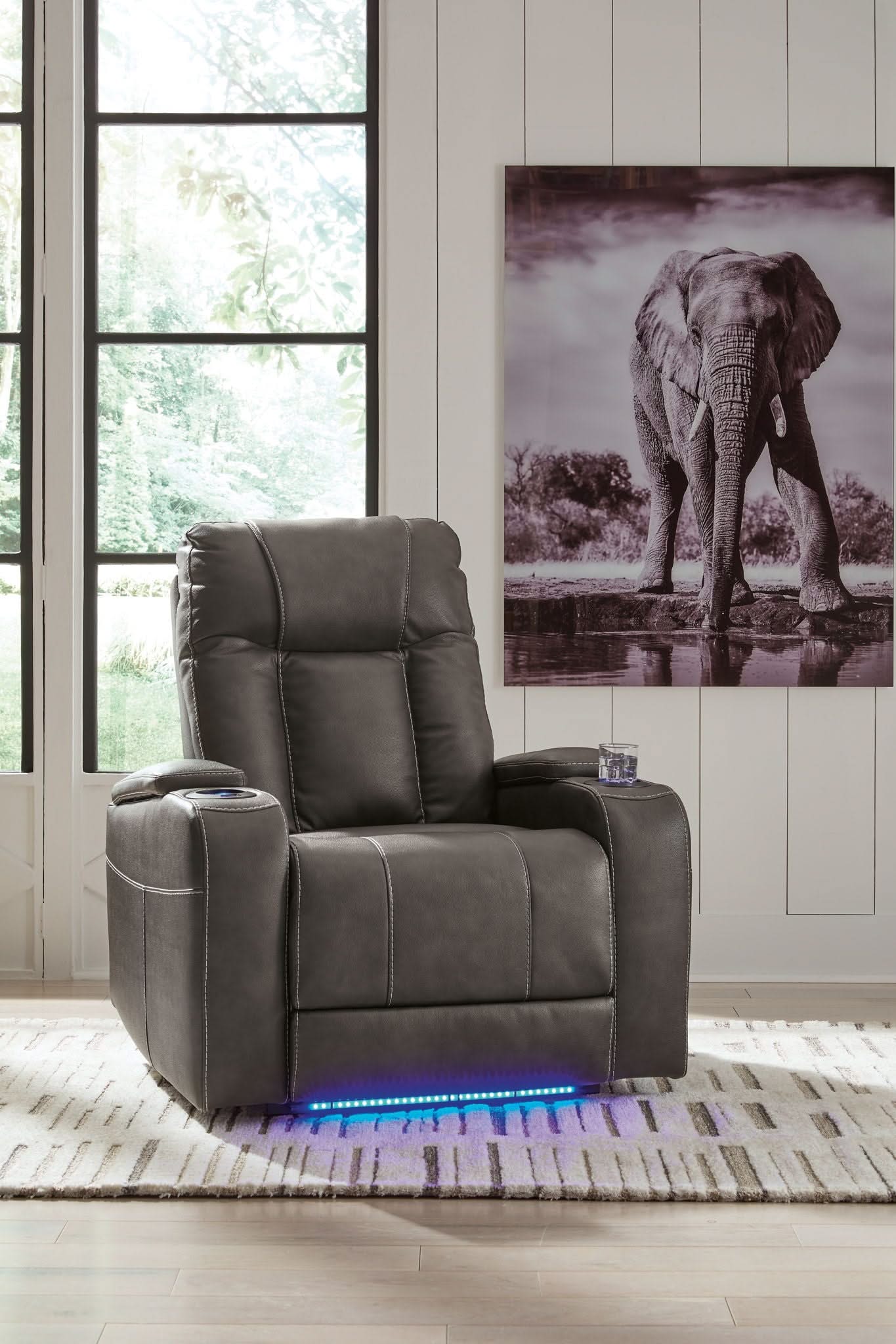 Feazada - Power Recliner With Adj Headrest - Image 3
