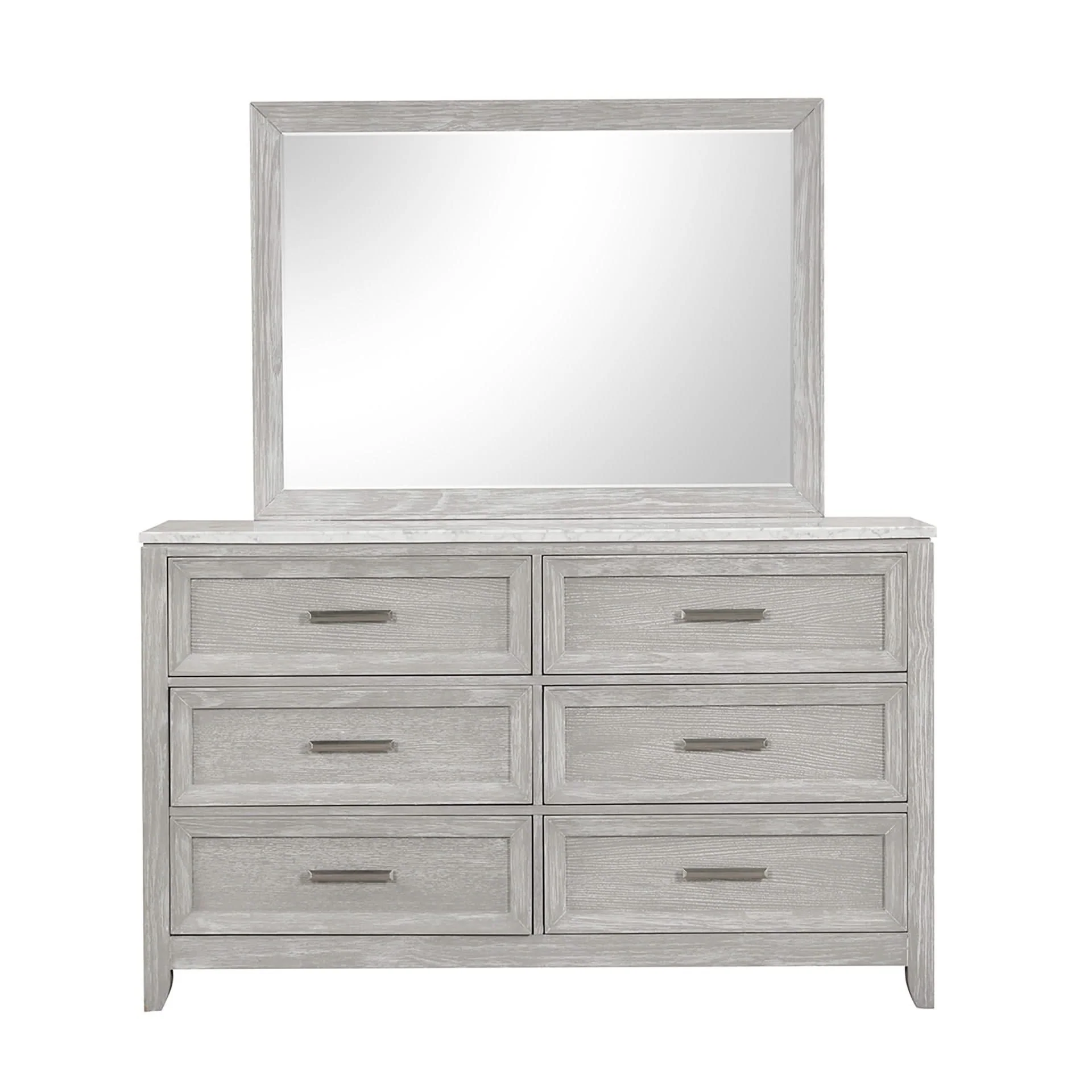 Fiona - Landscape Mirror - Mist Gray - Image 4